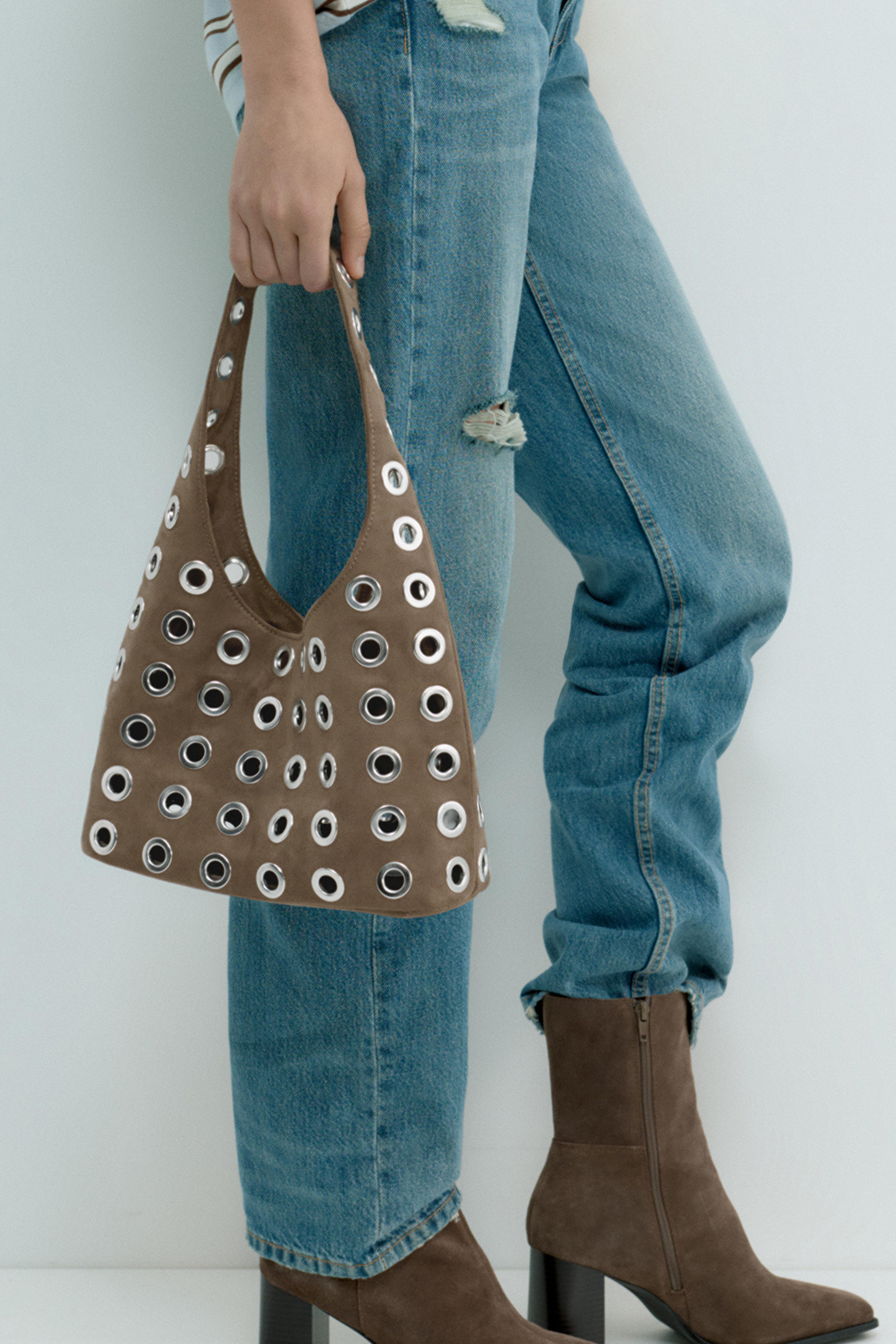 Zımba detaylı omuz çantası - Görsel 21