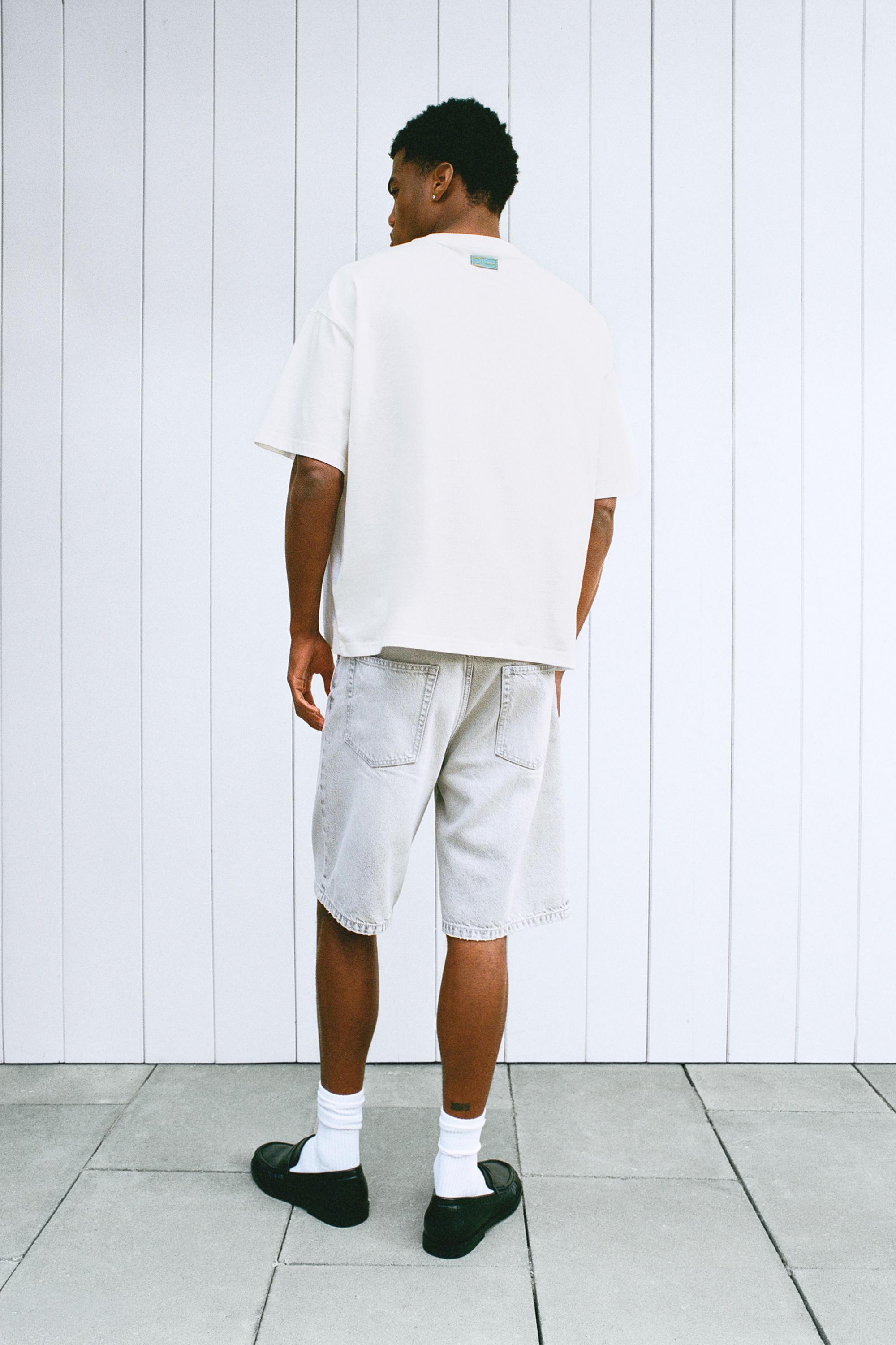 Lemon and embroidered slogan T-shirt — White