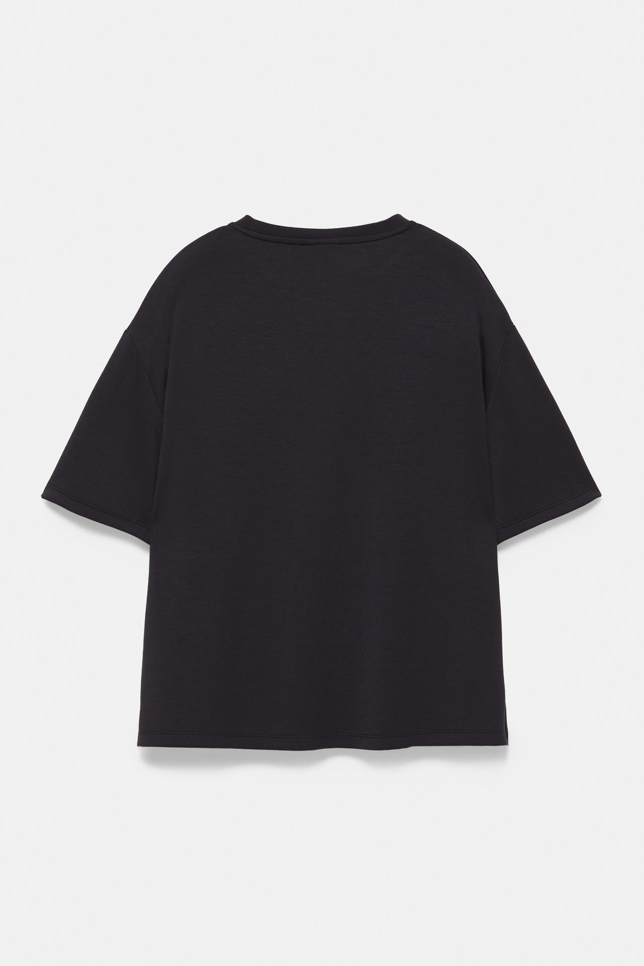 Oversize modal T-shirt — Black