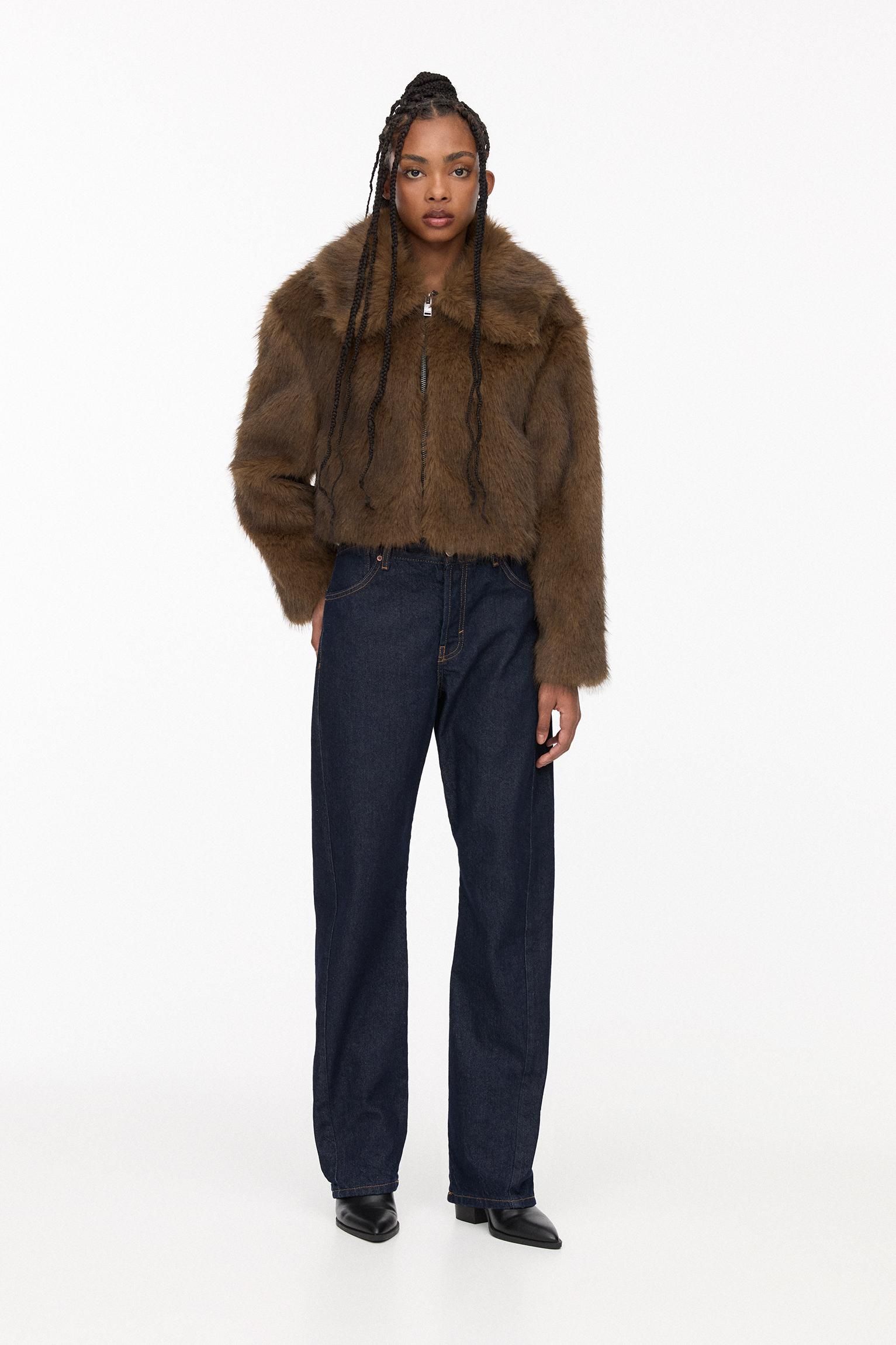 Pull and bear fluffy jacket hotsell