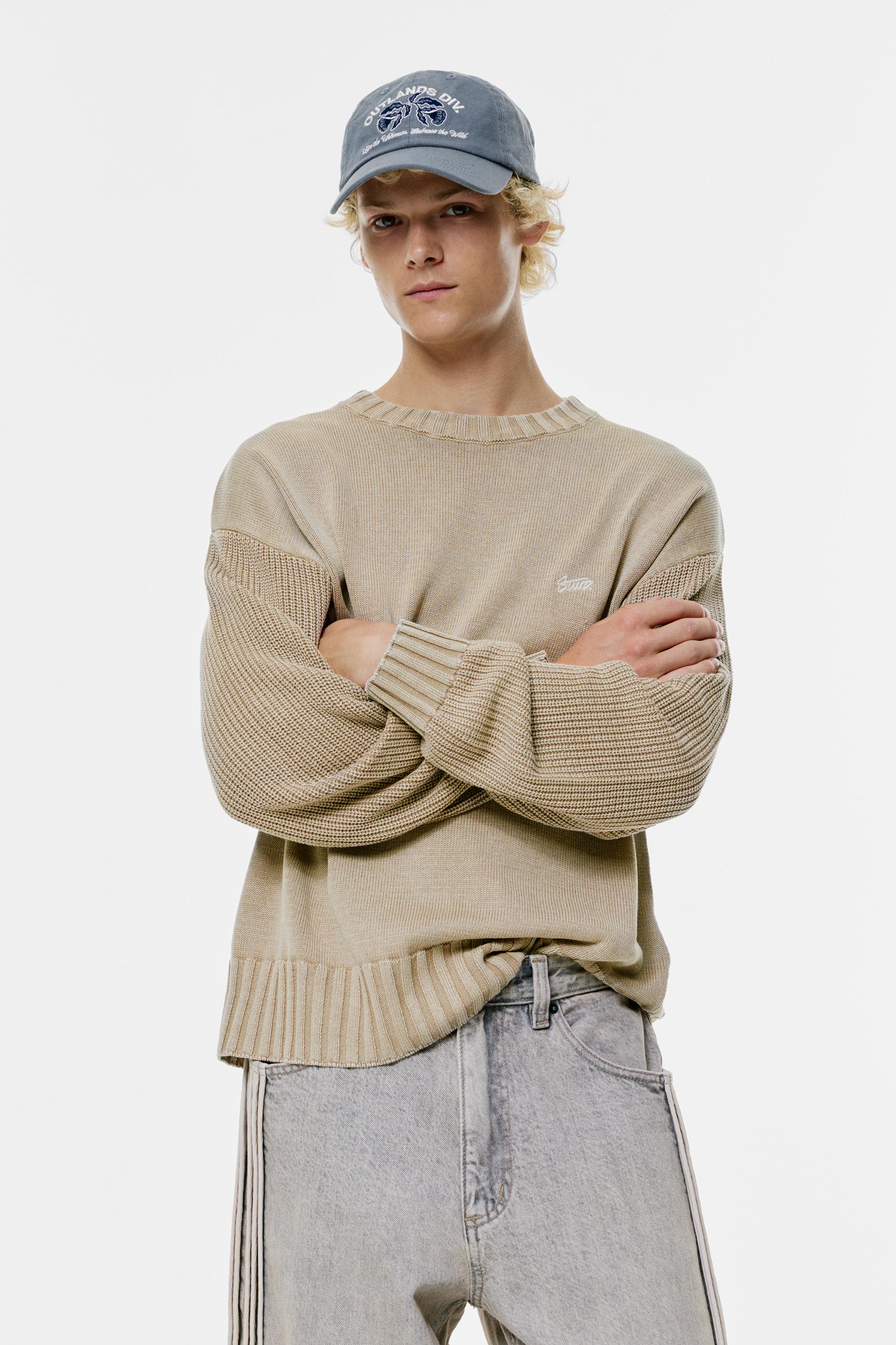 Stwd Pullover In Acid-Wash-Optik