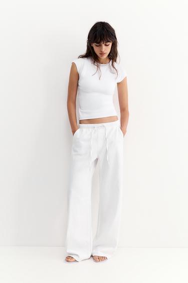 Low-rise jogger jeans — White 1