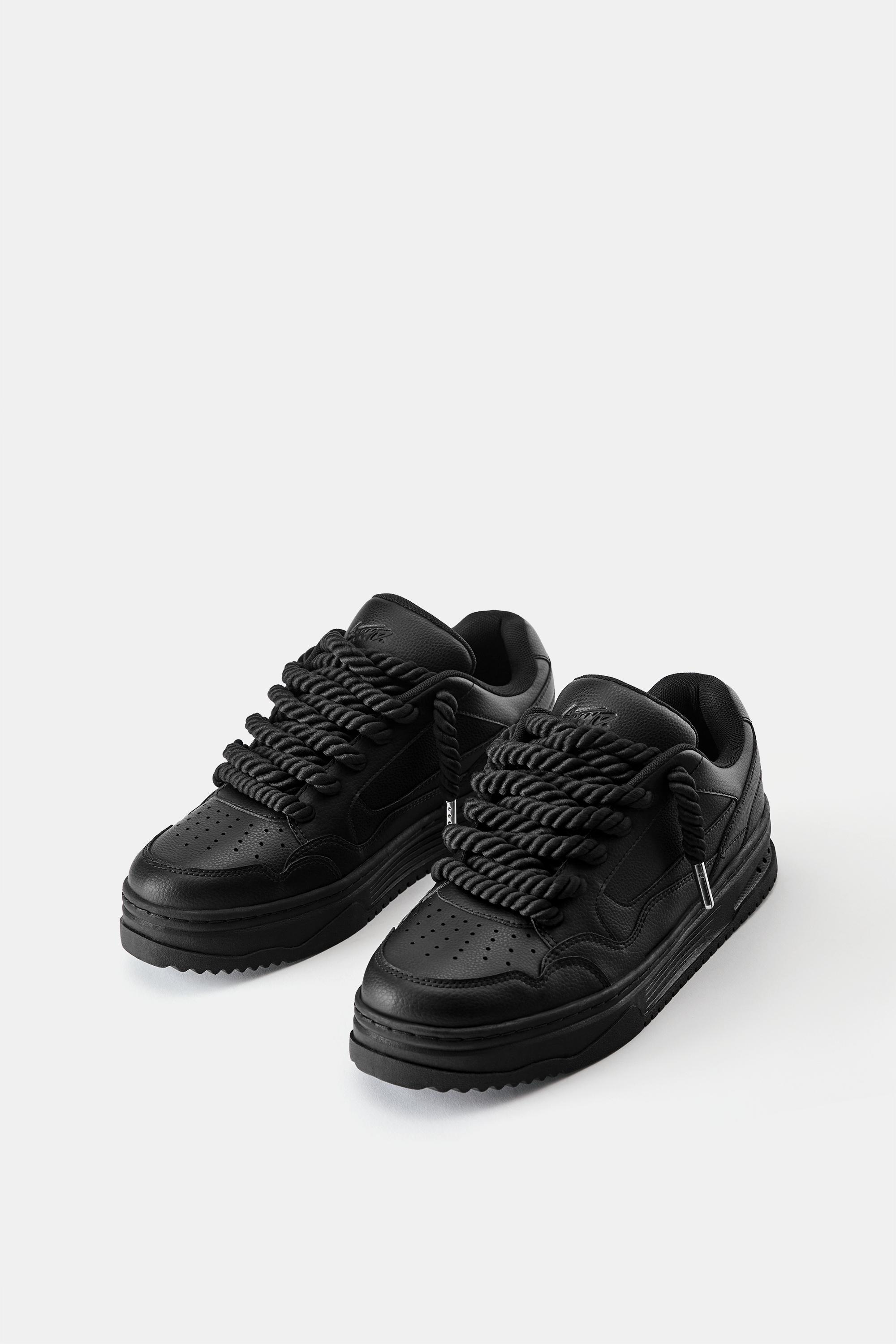 STWD lace-up trainers — Black