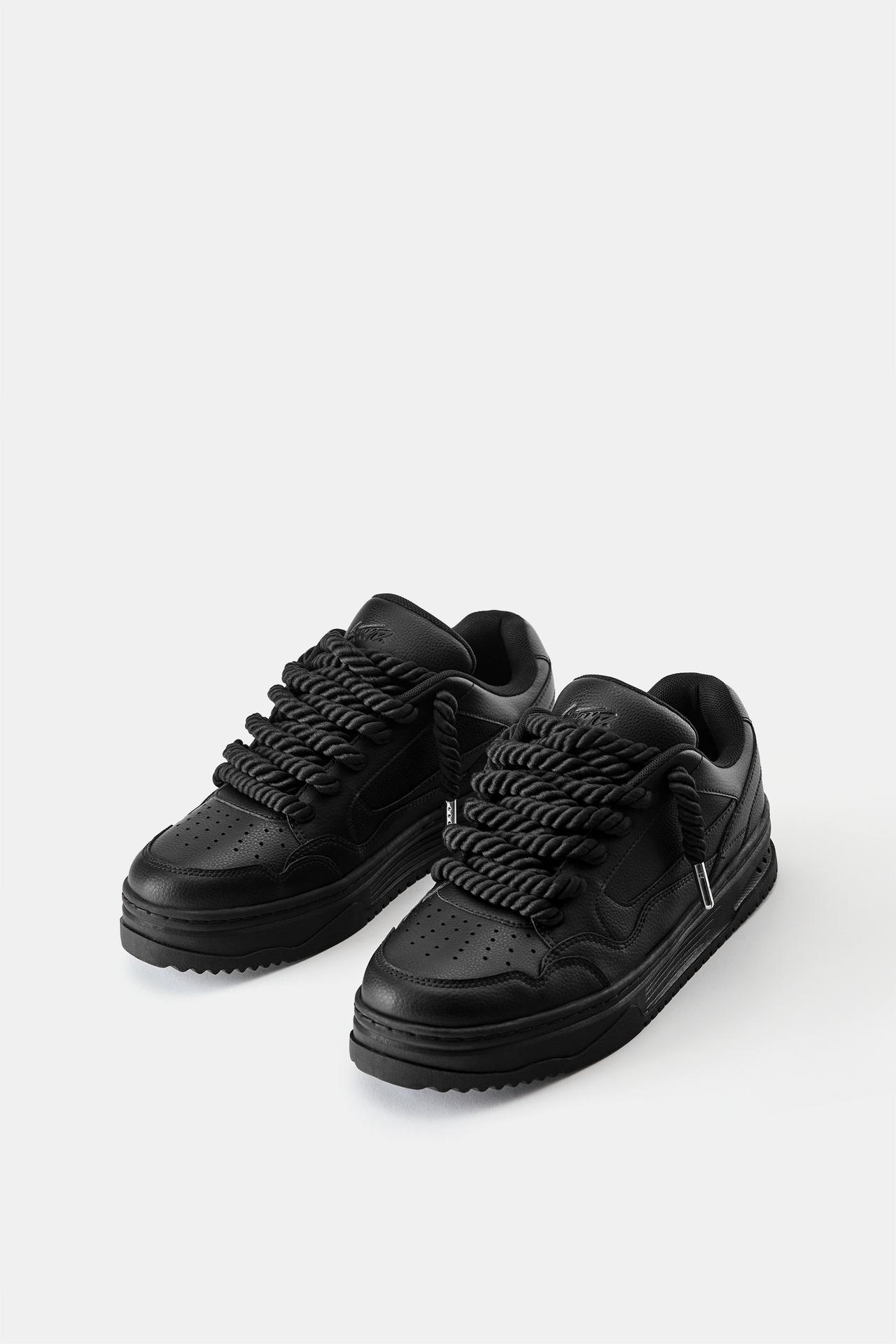 STWD lace-up trainers — Black