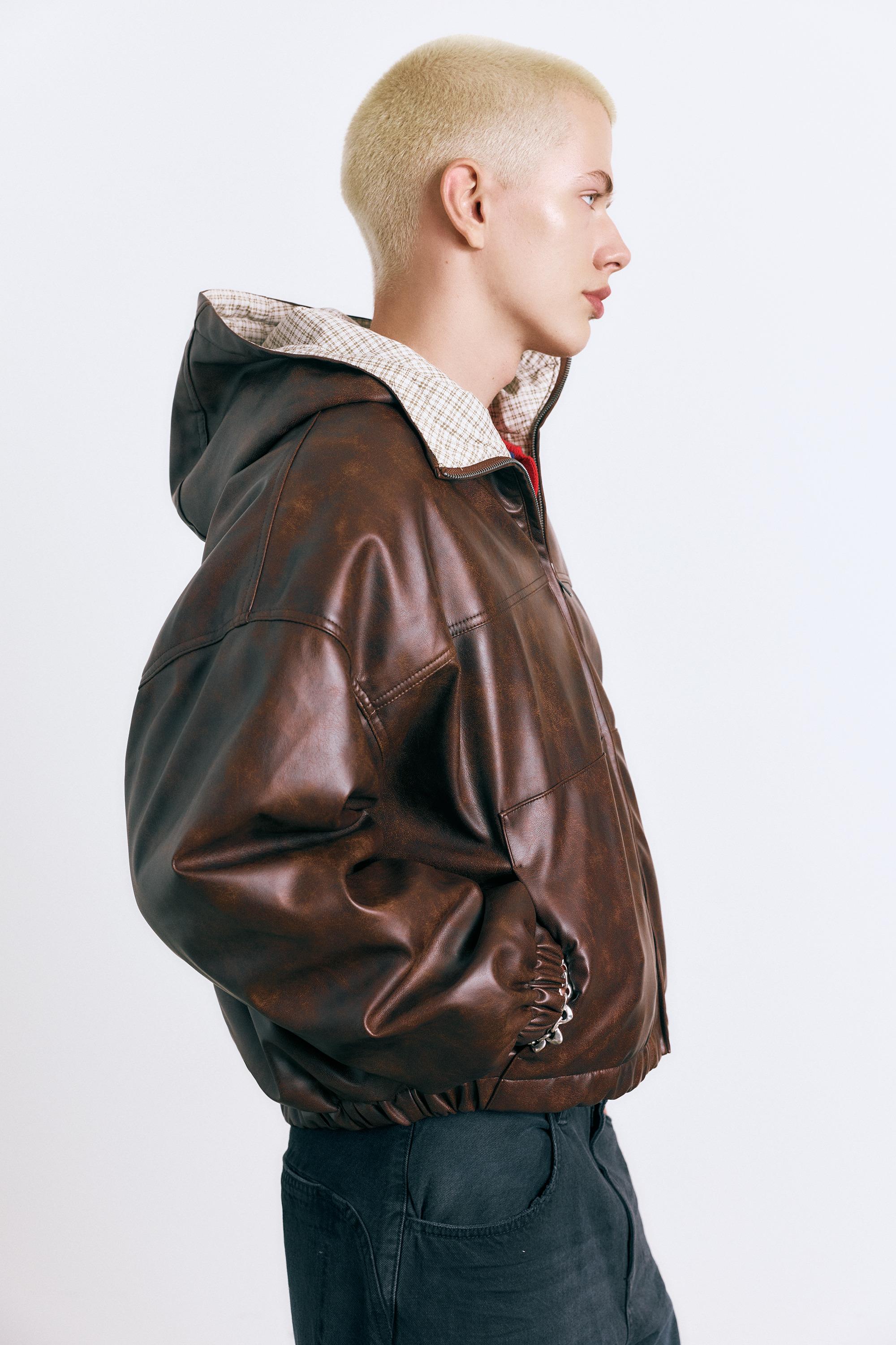 Eskitme suni deri ceket - Görsel 31