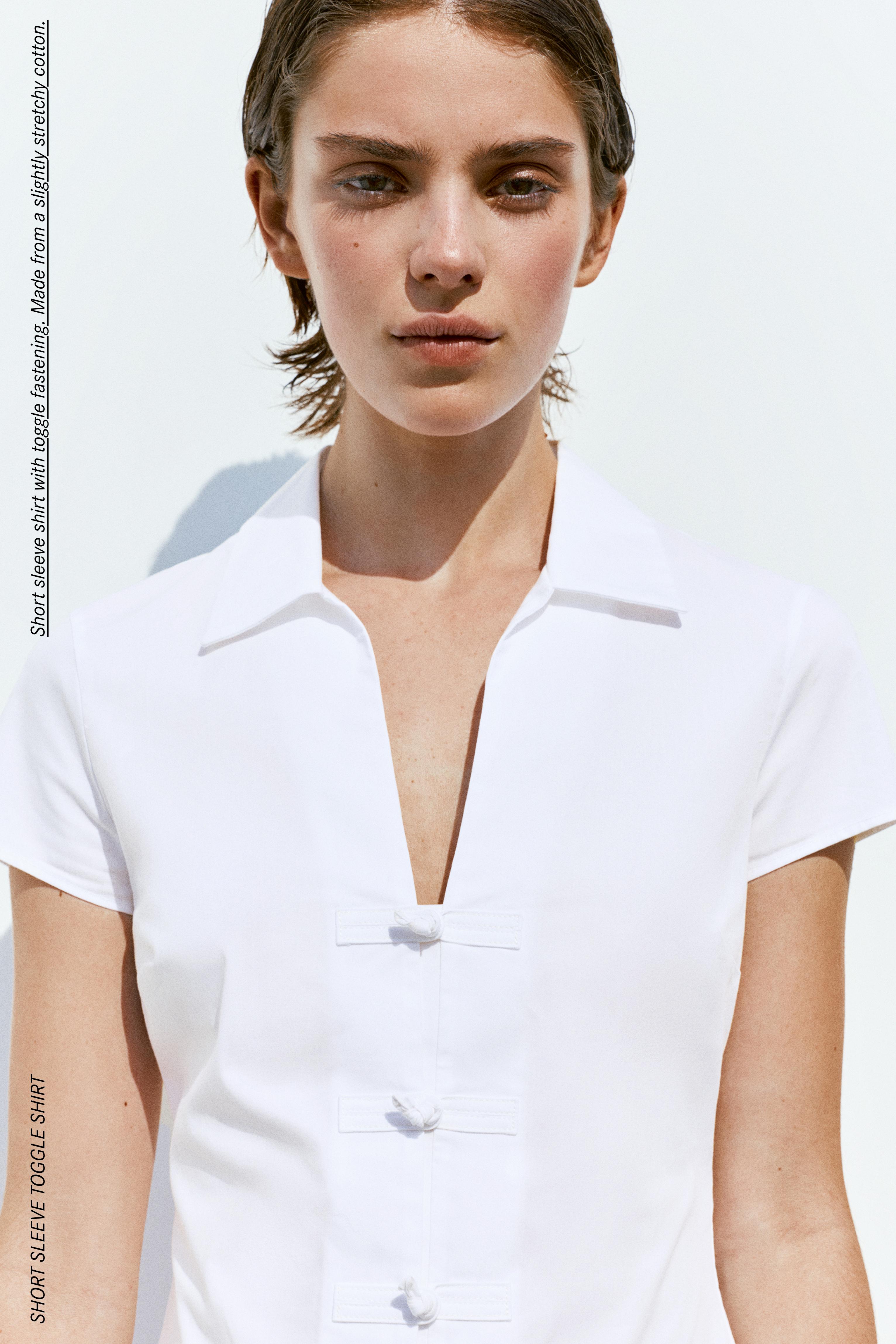 Vücuda oturan kısa kollu gömlek - Görsel 27