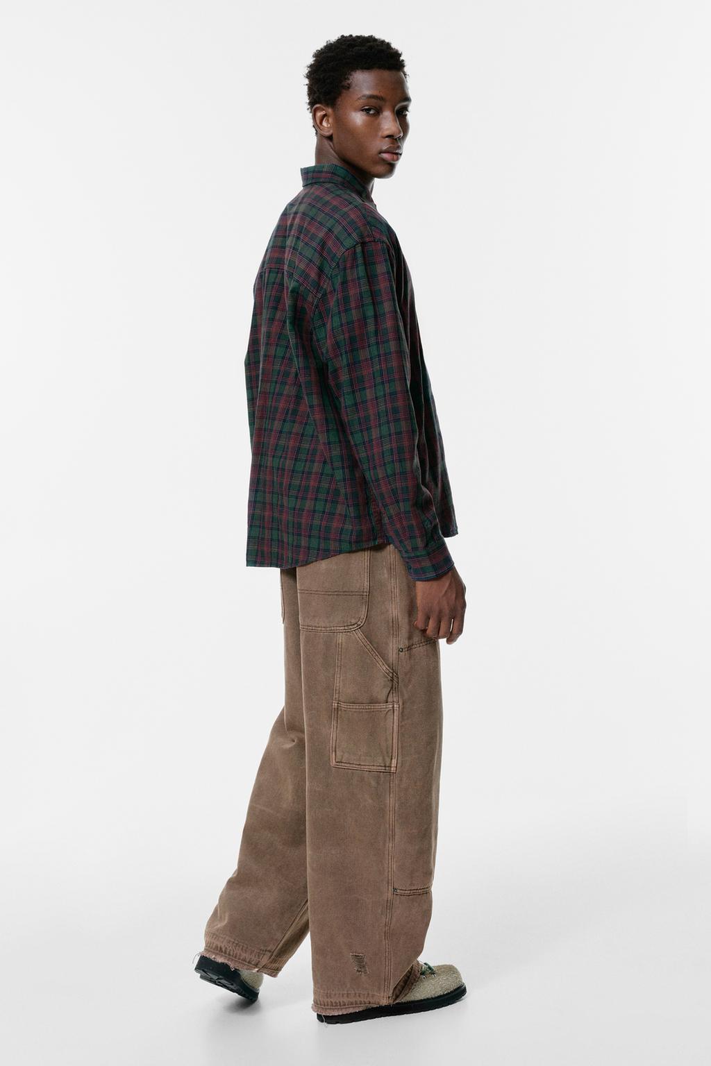 Camicia a quadri a maniche lunghe PULL&BEAR