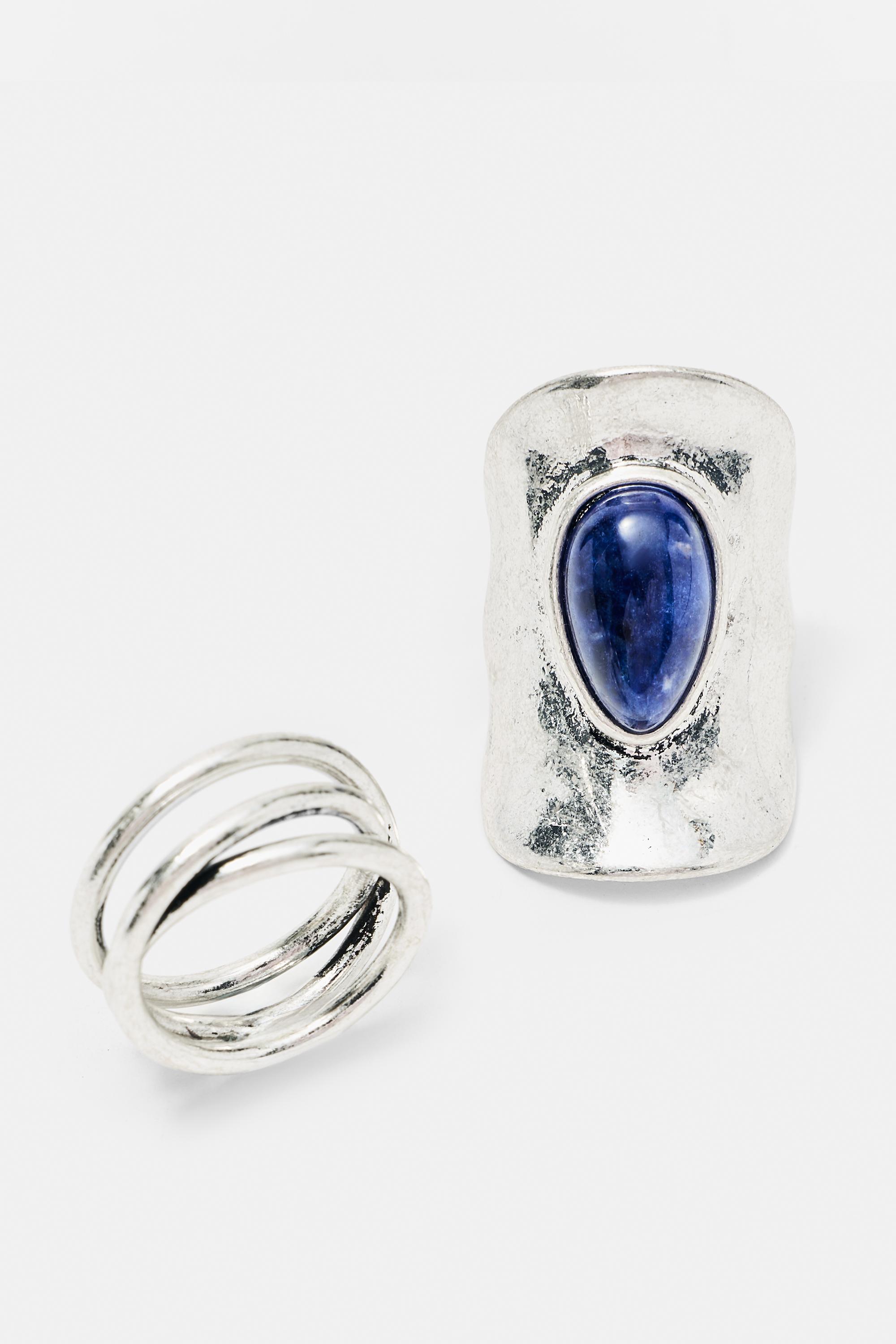 Stone ring pack — Silver
