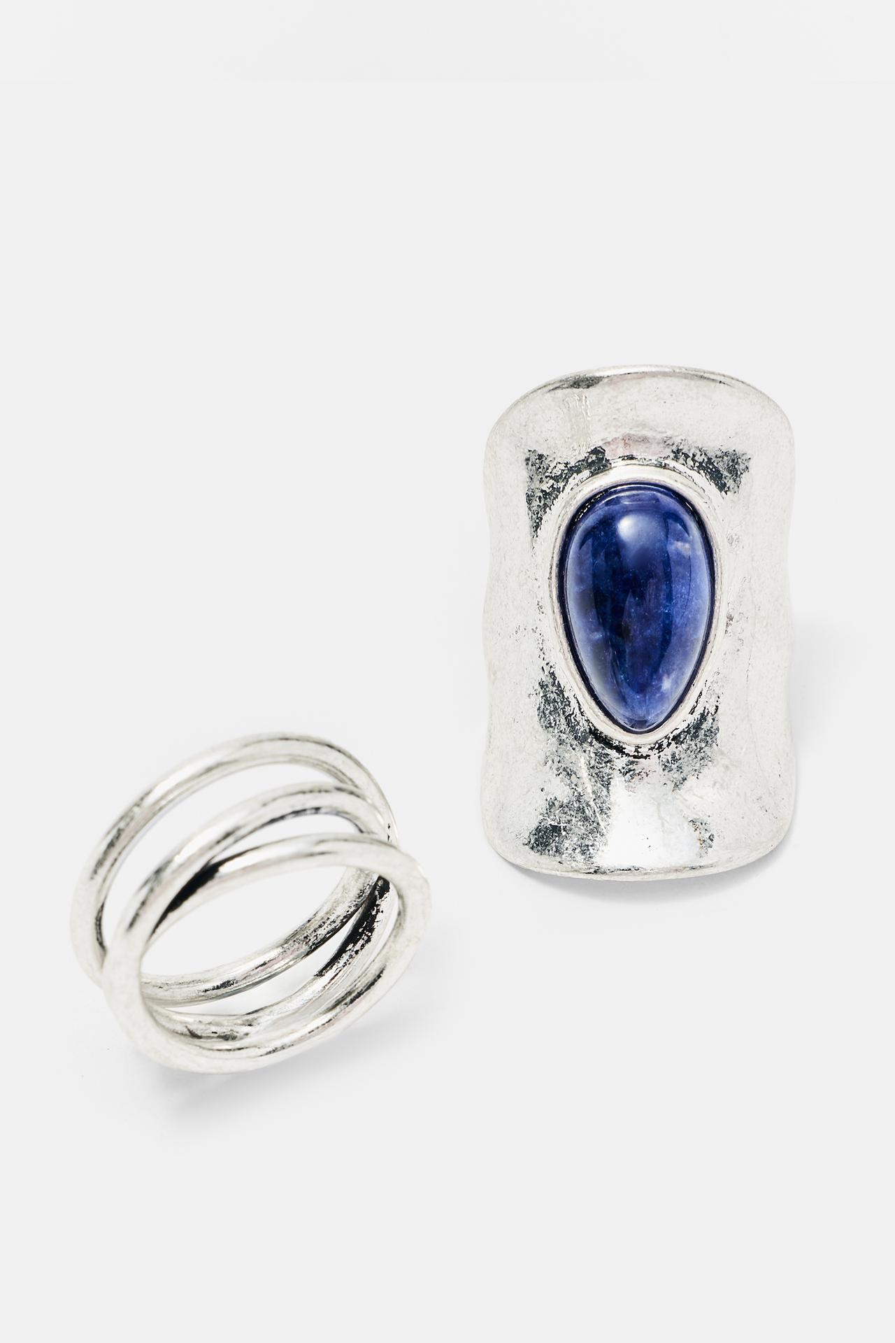 Stone ring pack — Silver
