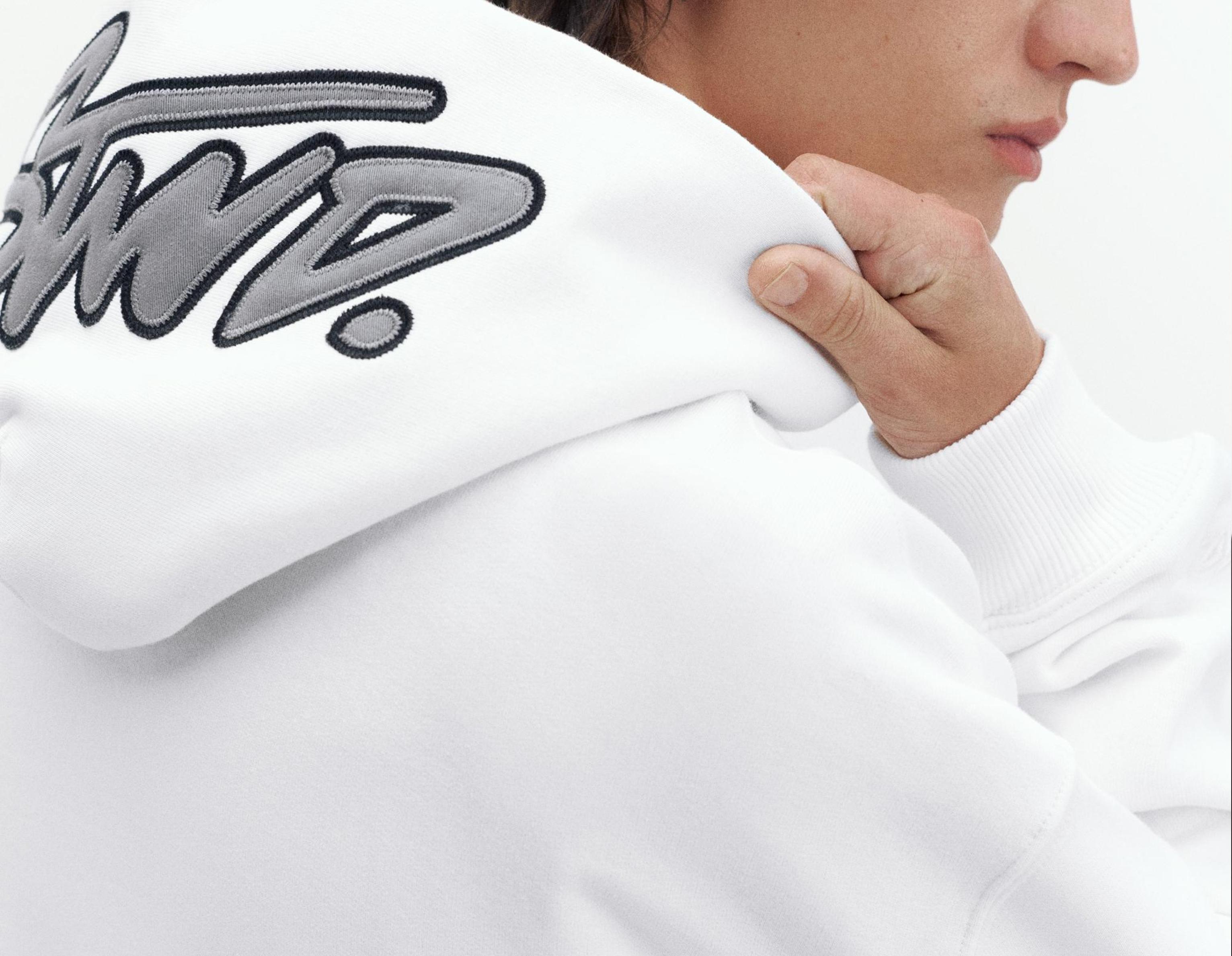 STWD boxy-fit logo hoodie — Off white