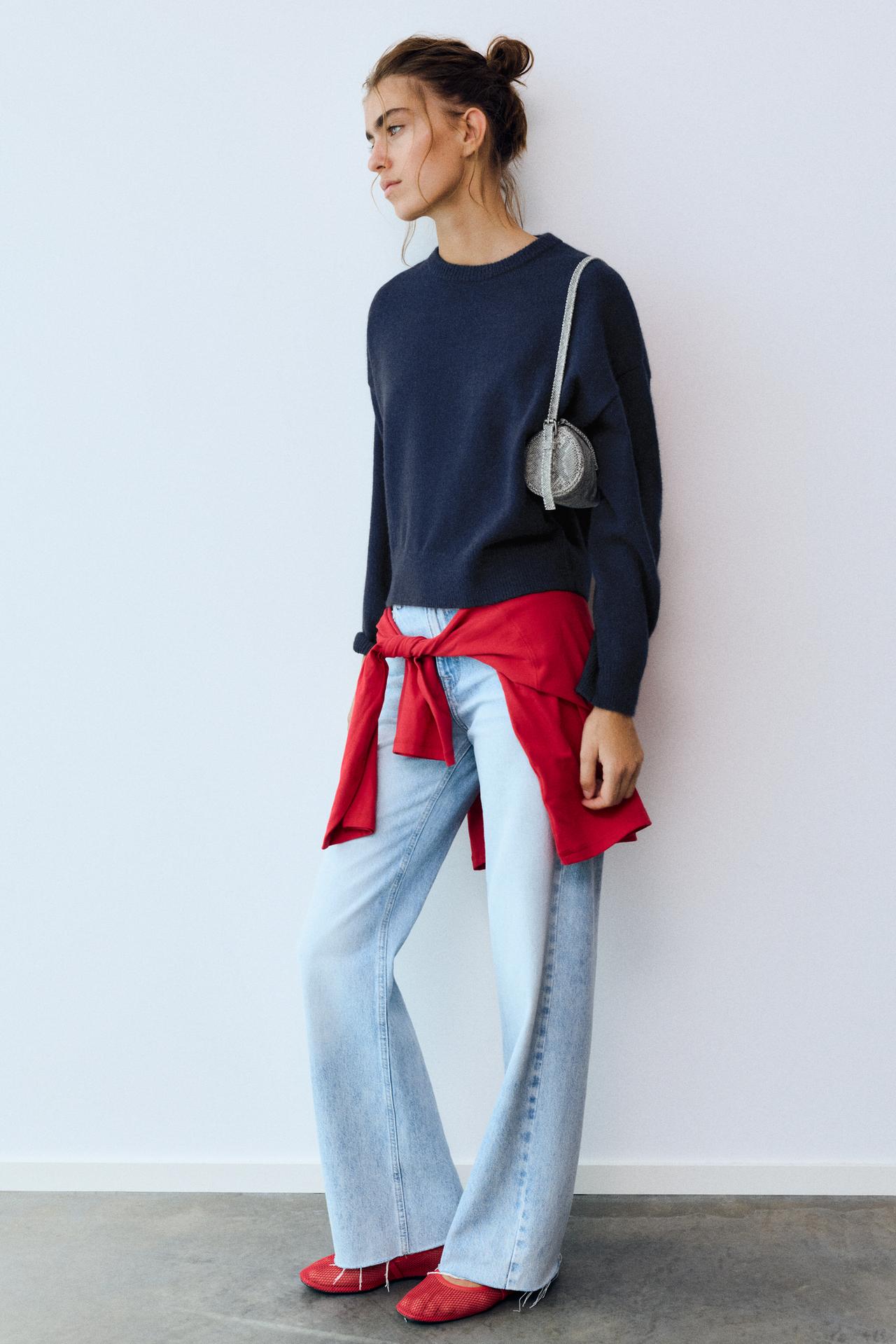 Soft-touch boxy jumper — Navy