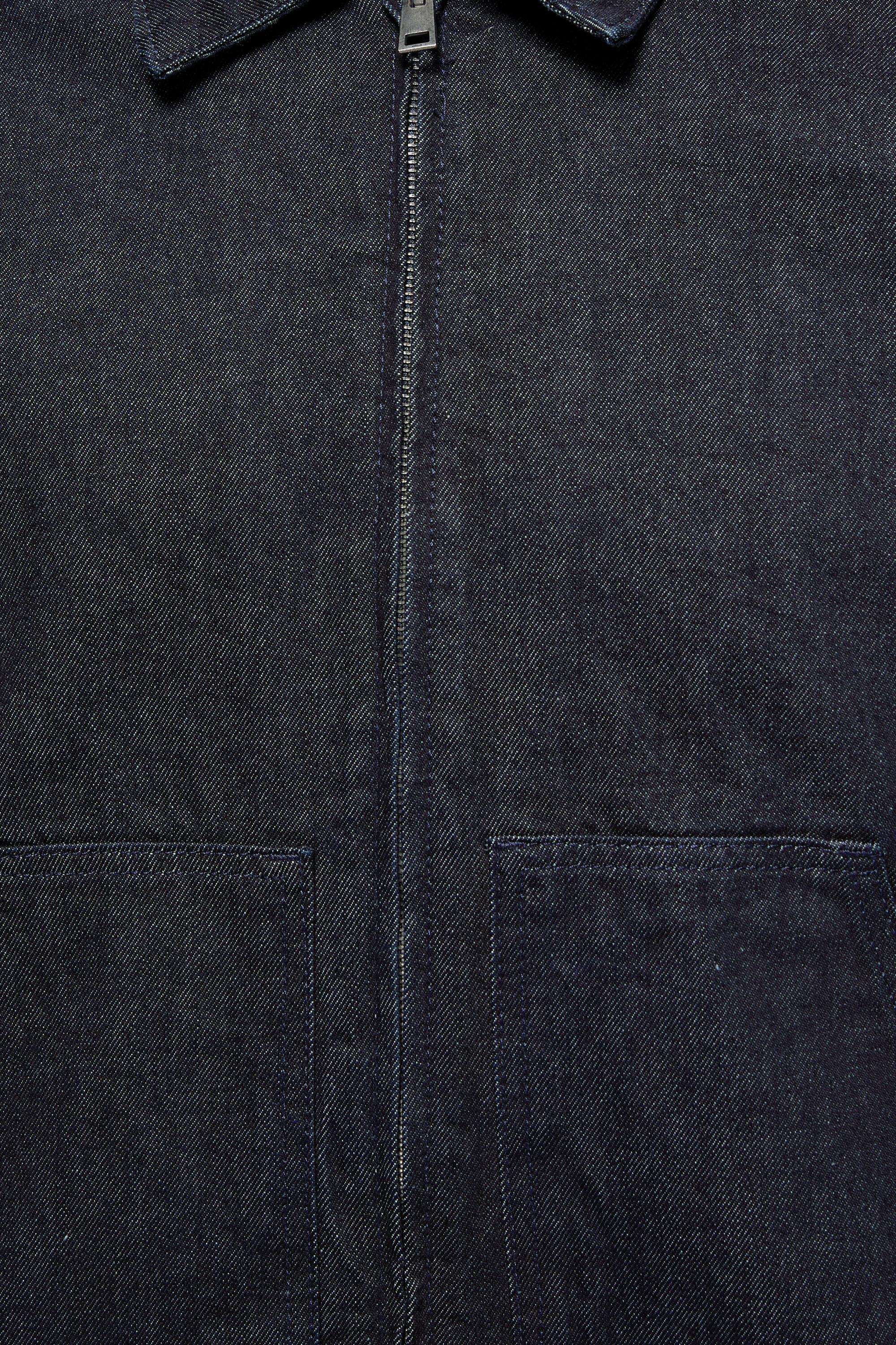 Pull&Bear Fermuarlı denim ceket görsel 5
