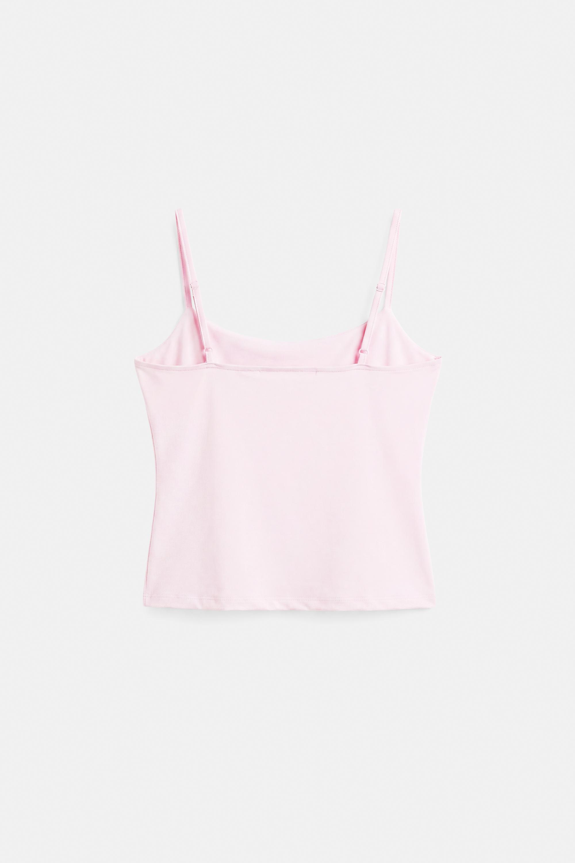 Basic top with adjustable straps — Pastel pink
