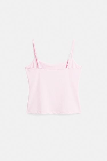 Basic top with adjustable straps — Pastel pink 6