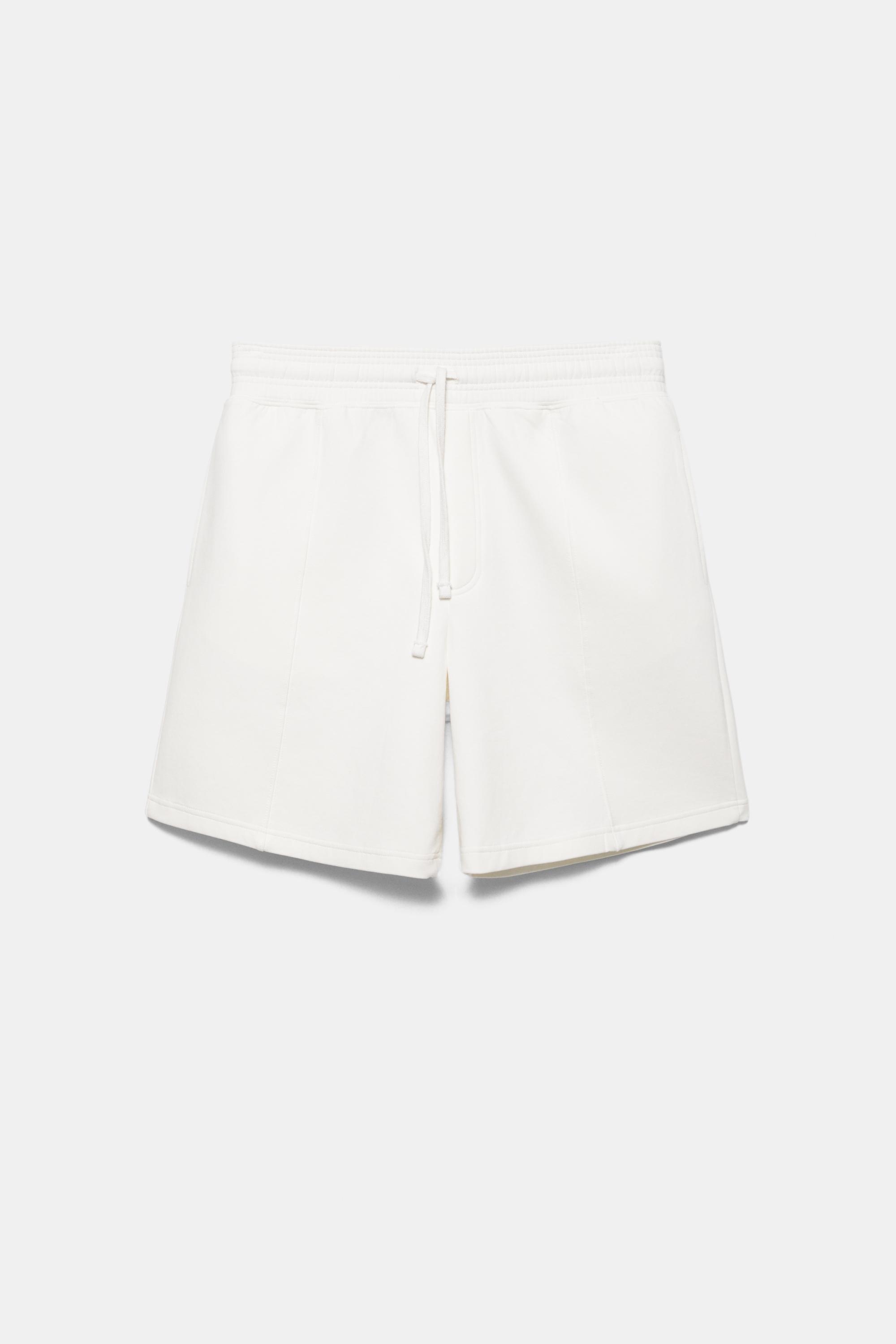 Interlock jogger Bermuda shorts — Off white