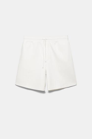 Interlock jogger Bermuda shorts — Off white 6