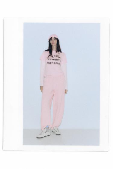 Double graphic T-shirt — Pale pink 1