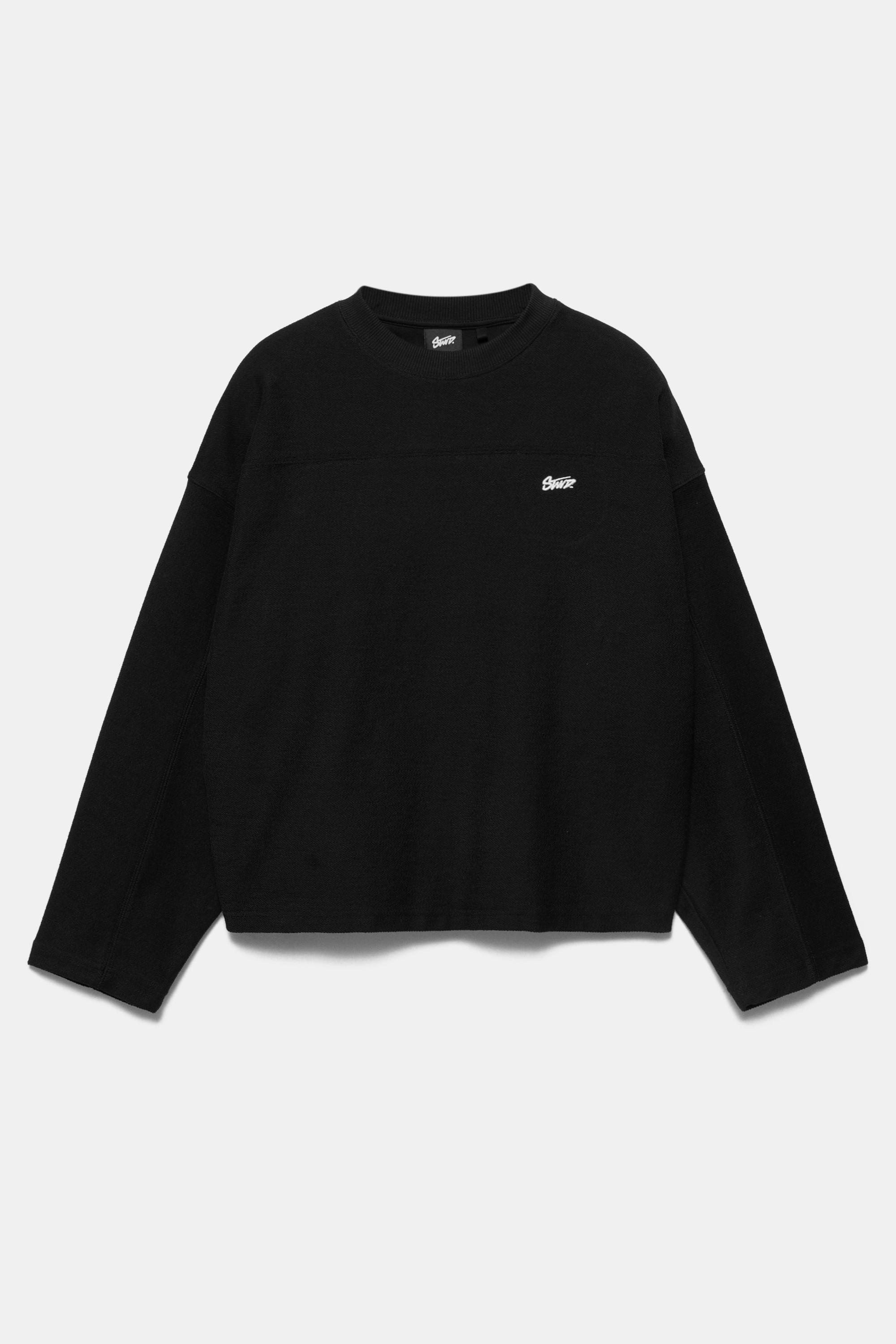 STWD Round Neck Sweatshirt — Black