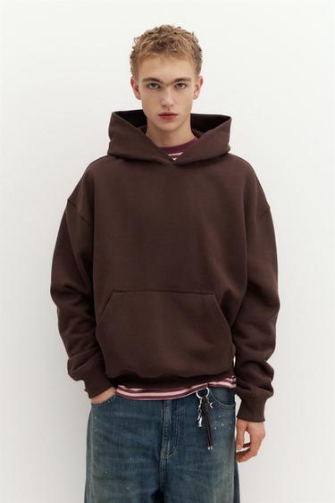 STWD hood sweatshirt — Brown 1