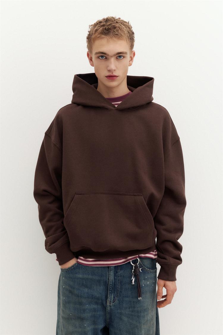 STWD hood sweatshirt — Brown