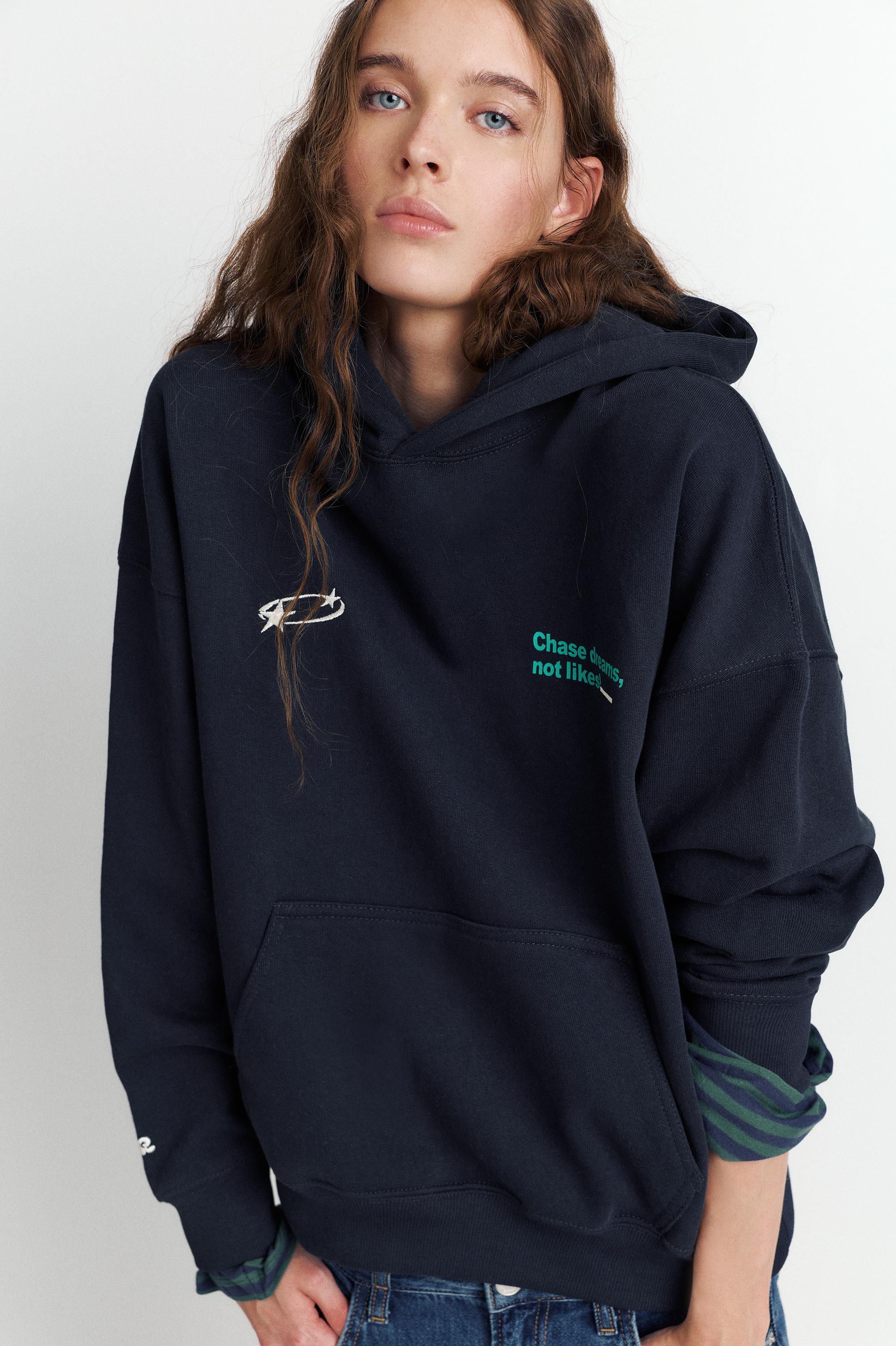 Hoodie with star text