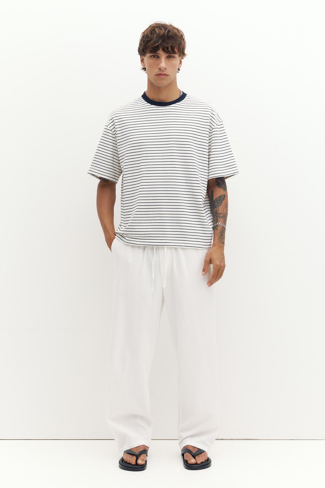 Denim joggers — Ecru