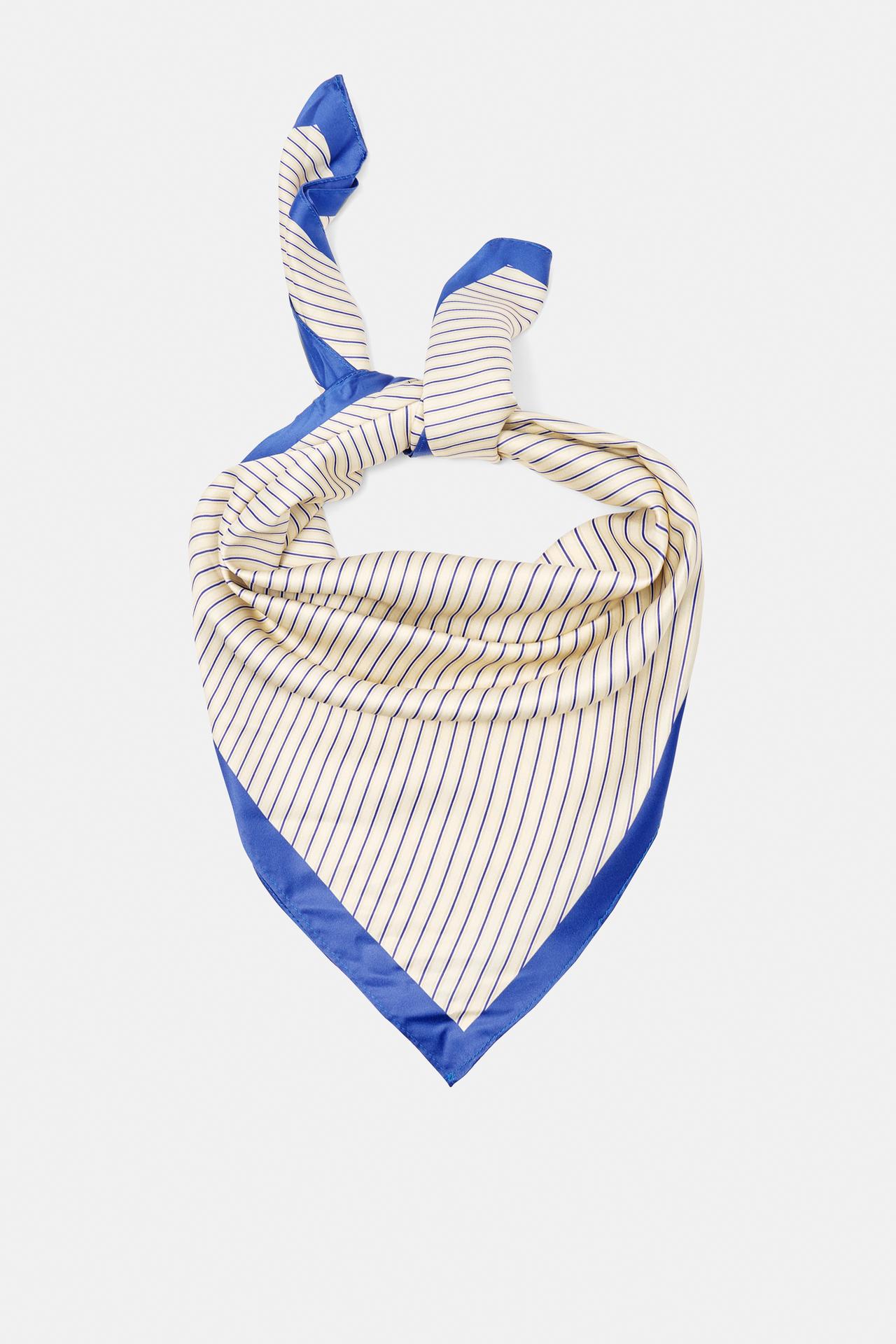 Bandana stripe scarf — Blue
