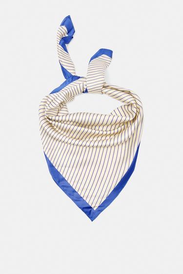 Bandana stripe scarf — Blue 1