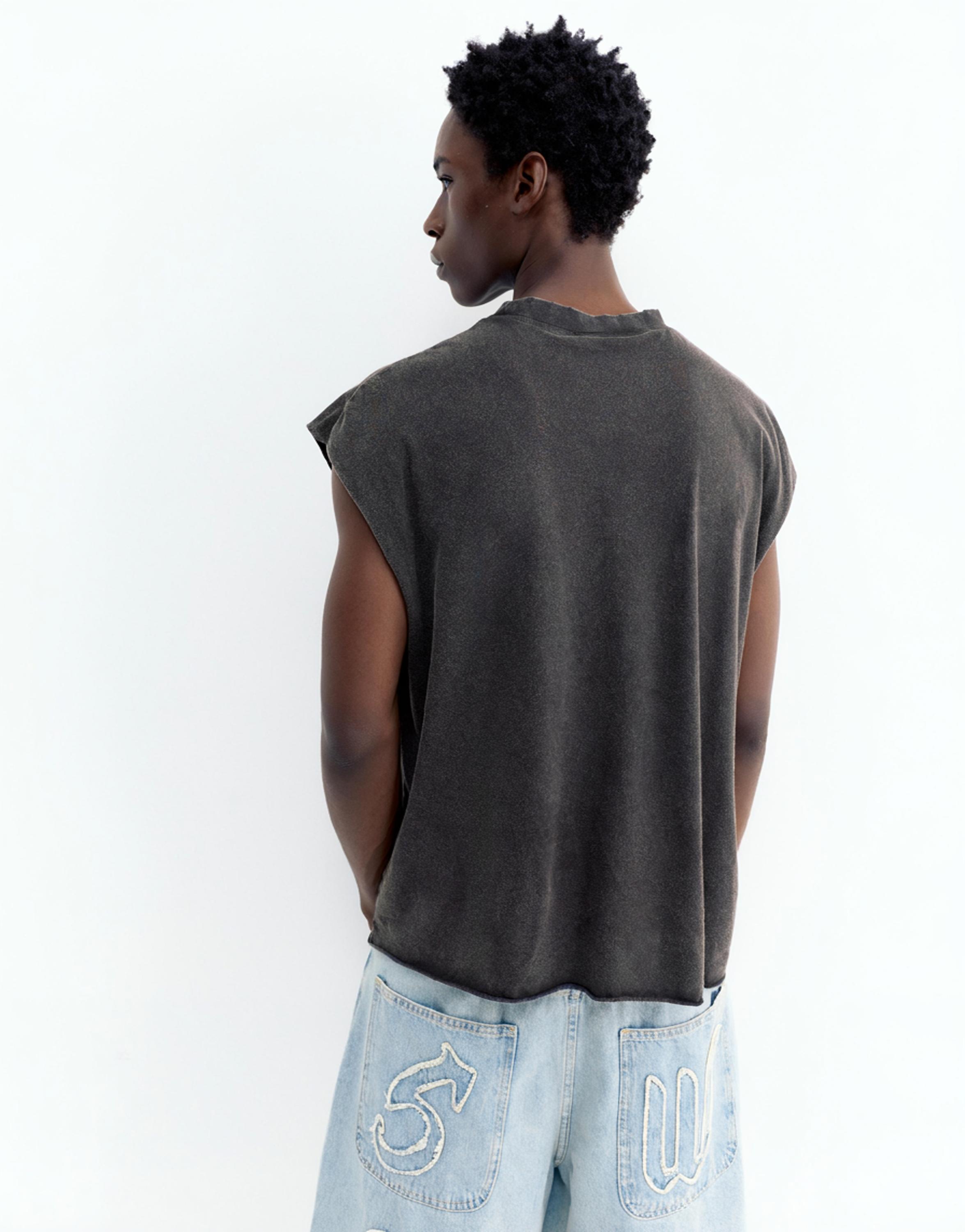 Acid wash tank top — Black