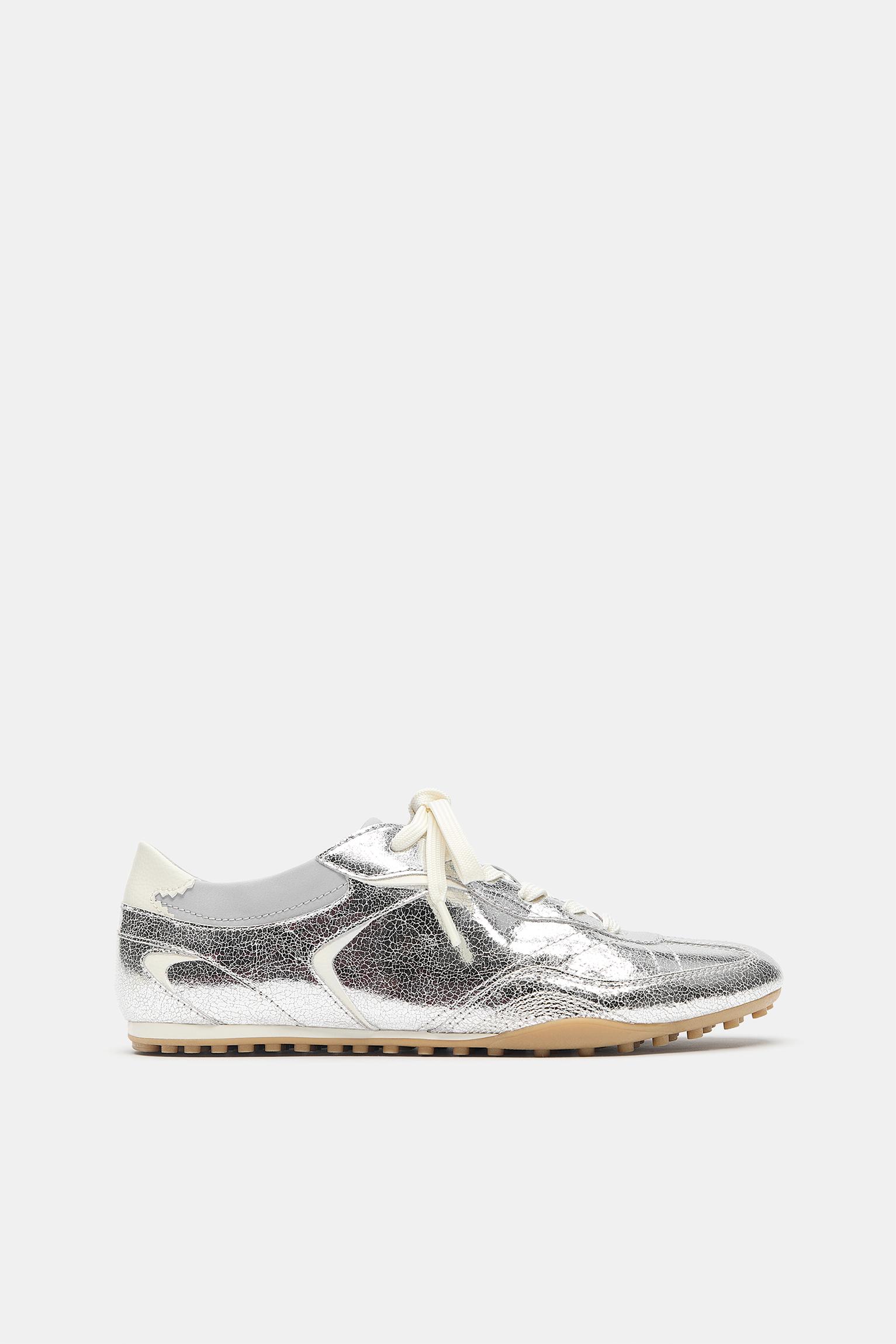 Metallic trainers — Silver
