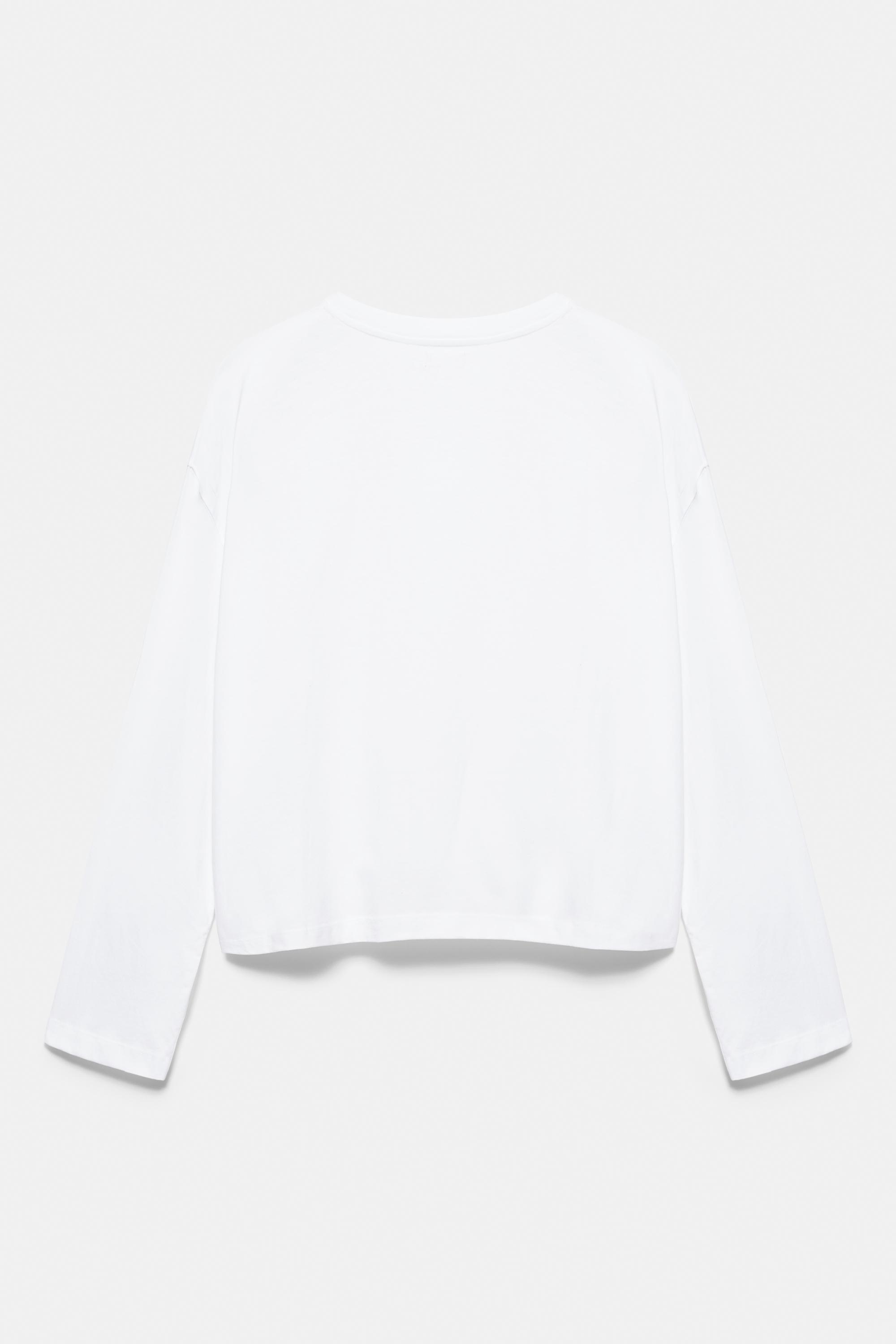Boxy-fit long sleeve T-shirt — White