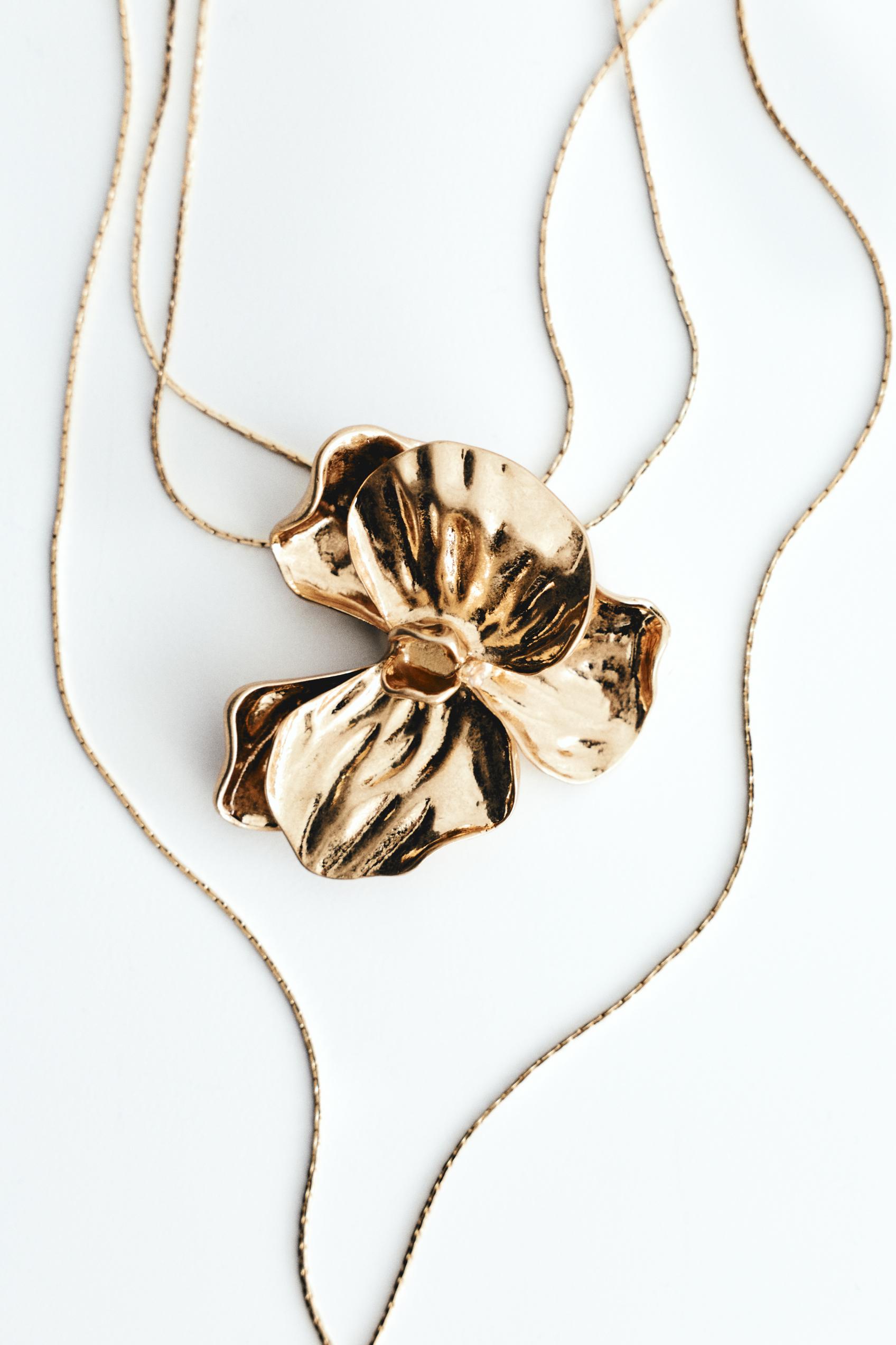 Çiçekli lariat kolye - Görsel 9