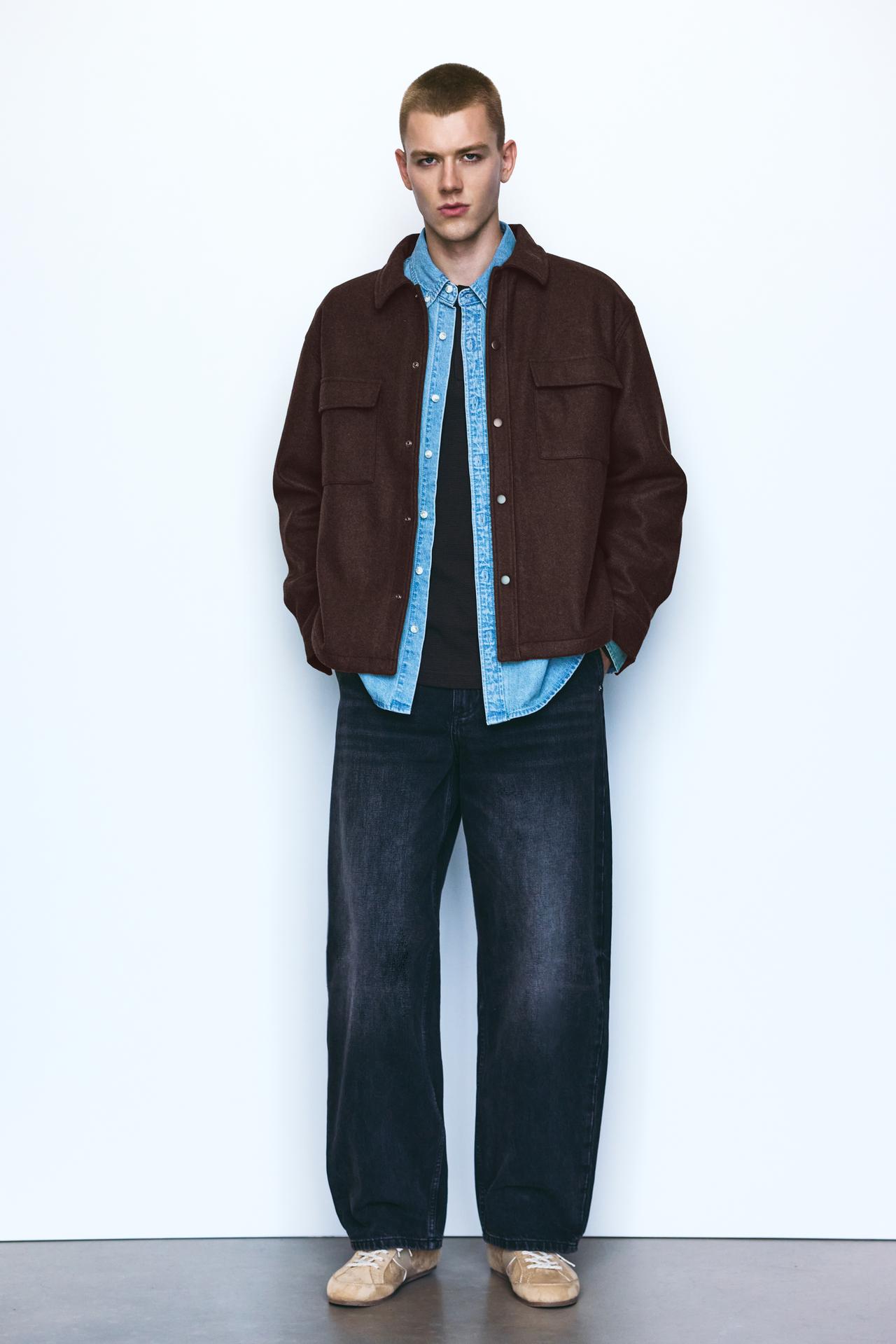 Long sleeve overshirt — Chocolate