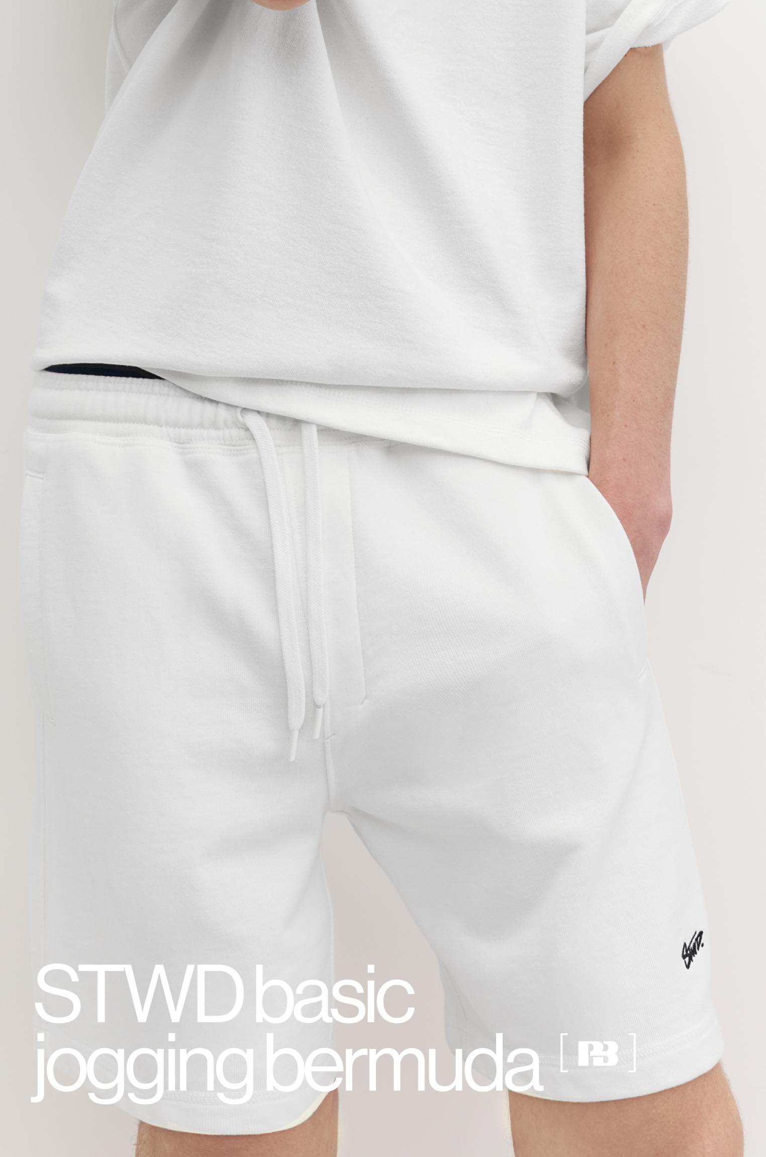 STWD jogger Bermuda shorts — White