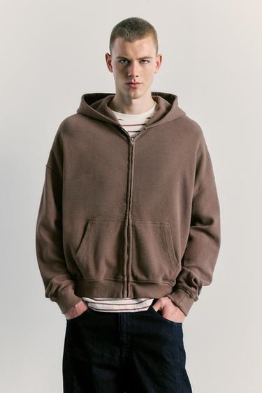 Hoodie with zipper — Brown 2