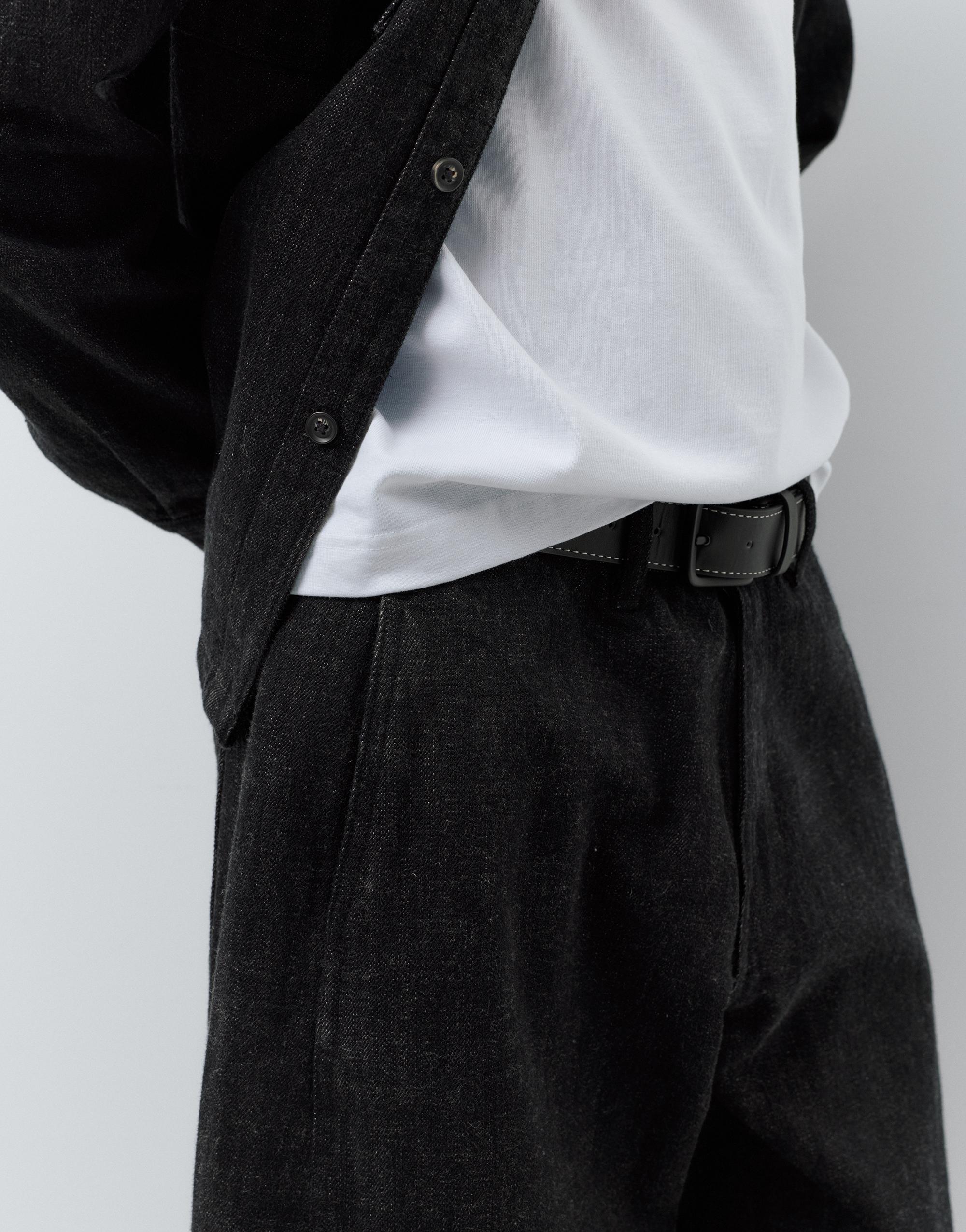 Dikiş detaylı düz paça pantolon - Görsel 8