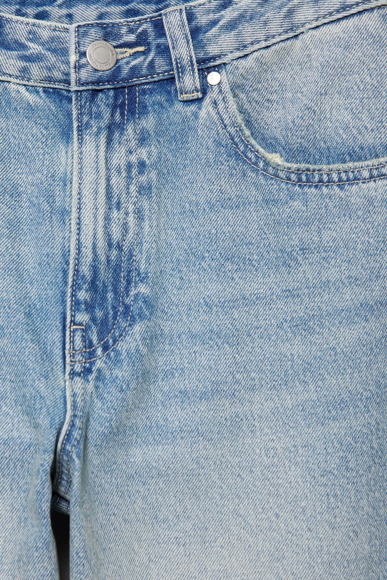 Barrel jeans with side-seam detail — Faded blue