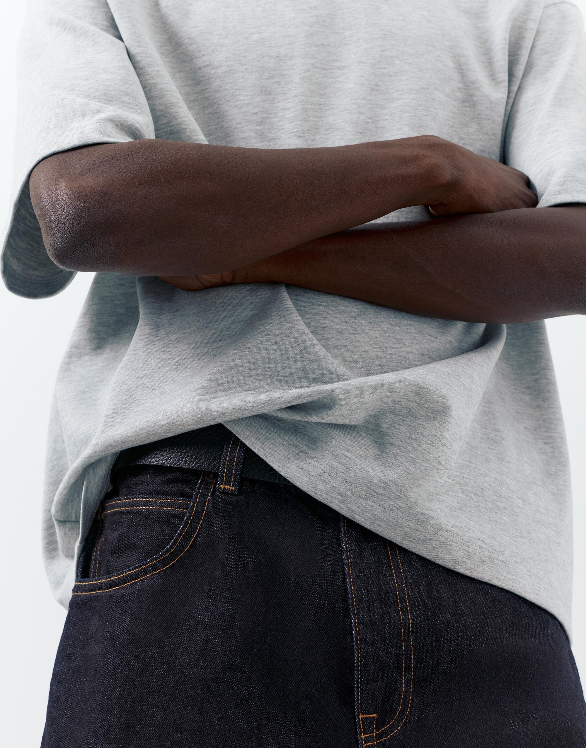 Baggy relaxed fit denim Bermuda shorts — Navy