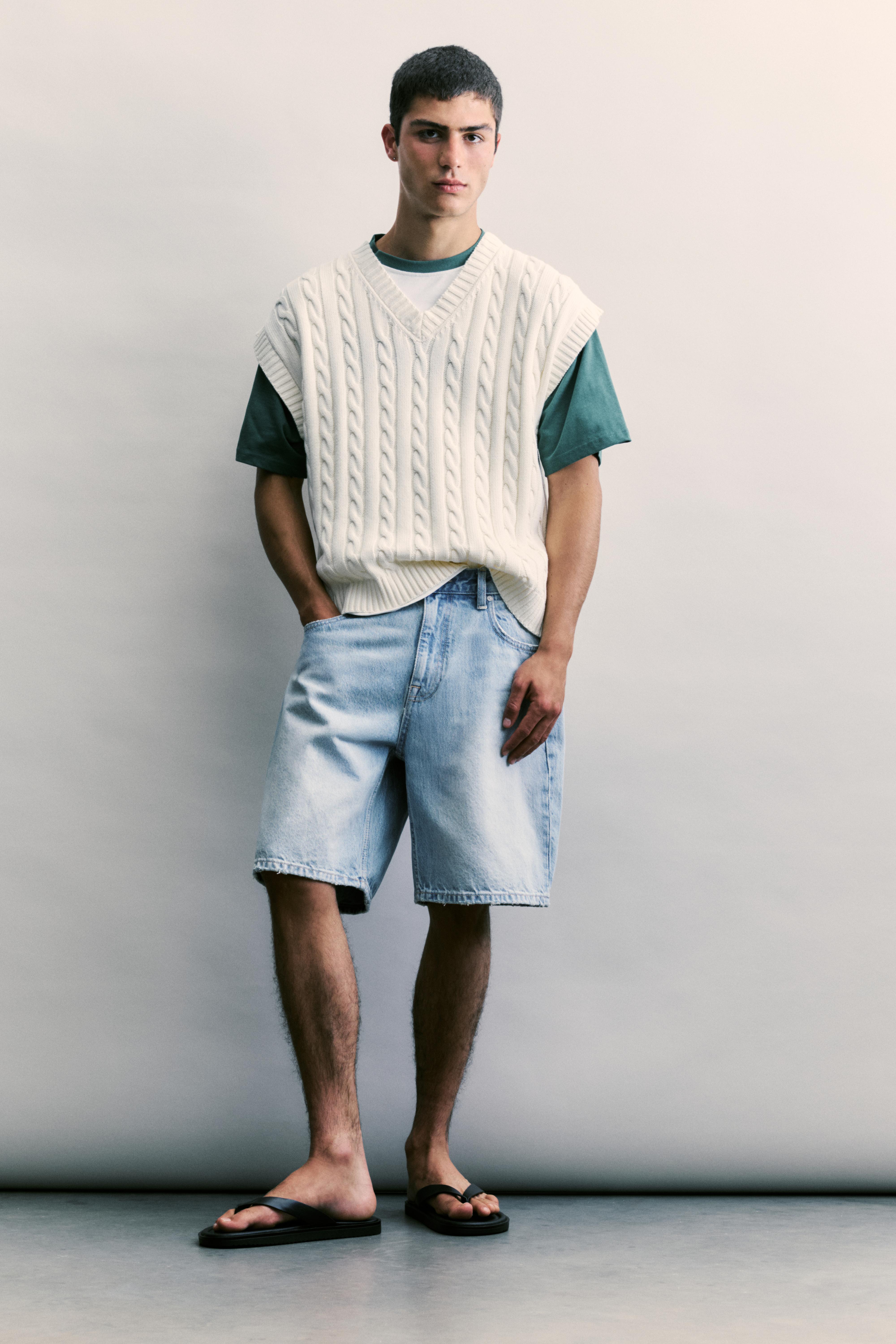 Standard denim Bermuda shorts — Pale indigo