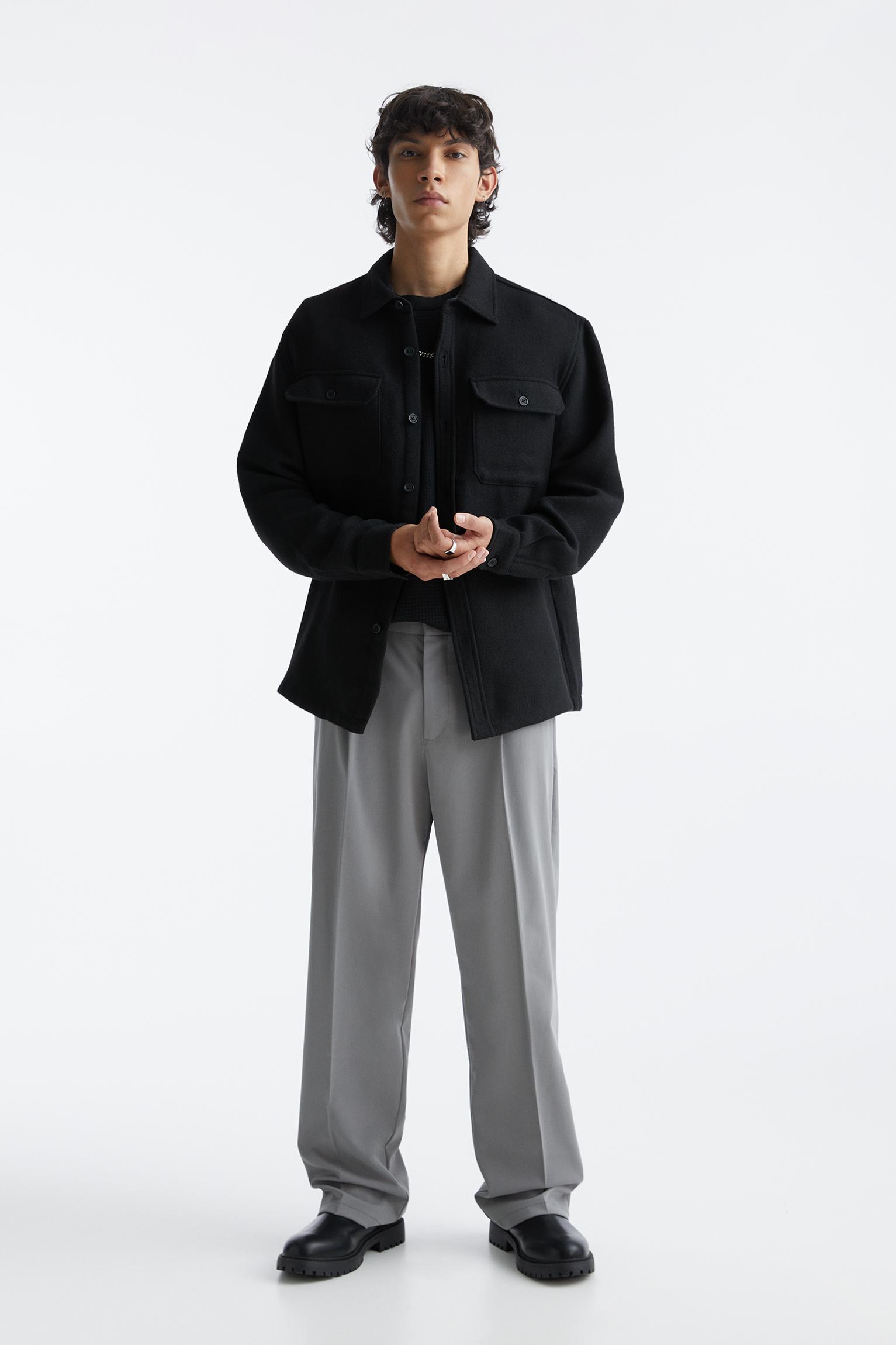 Tailored fit geniş paça pantolon - Görsel 21