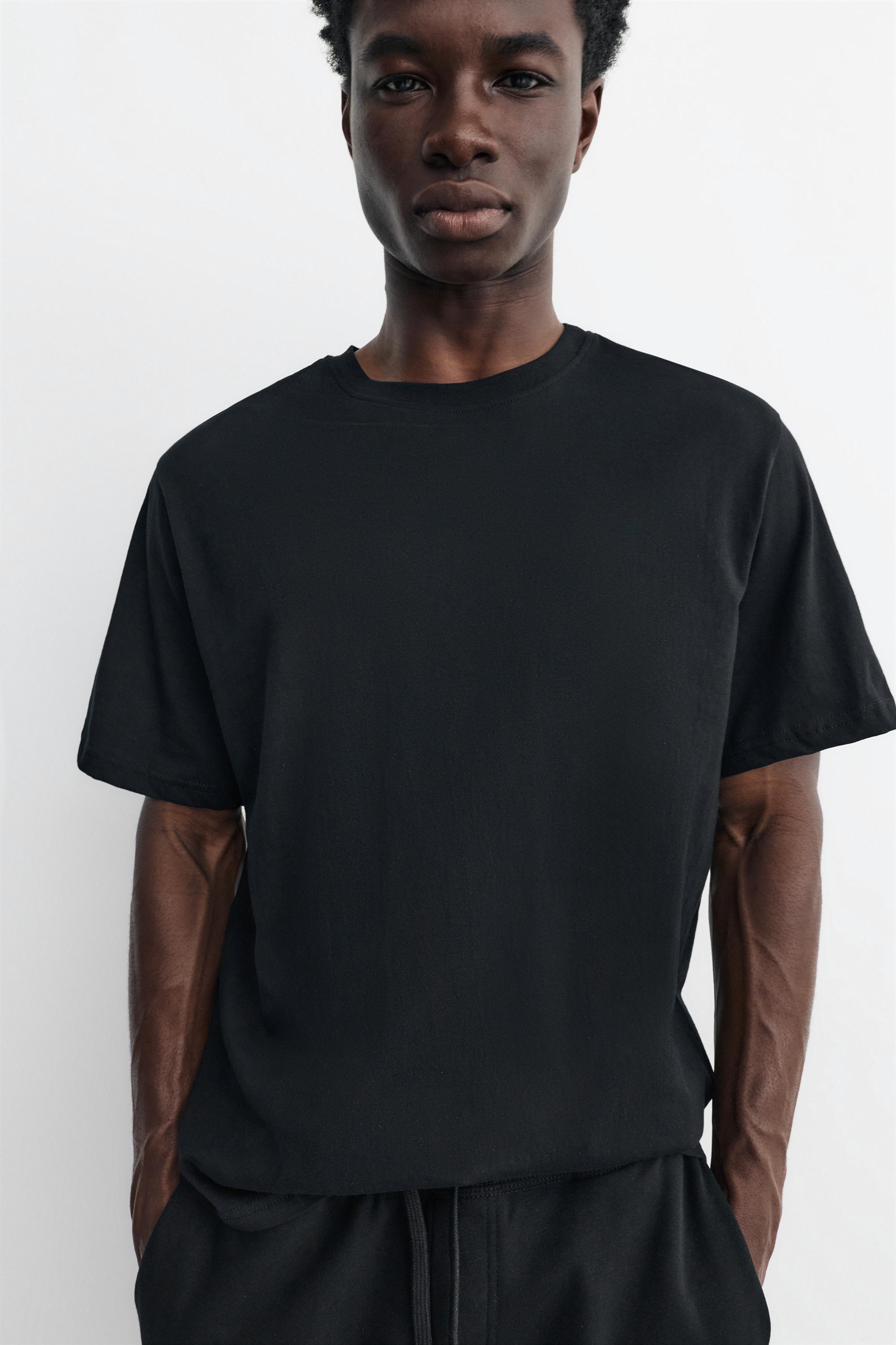 Pack of Bermuda jogger shorts and T-shirt — Black