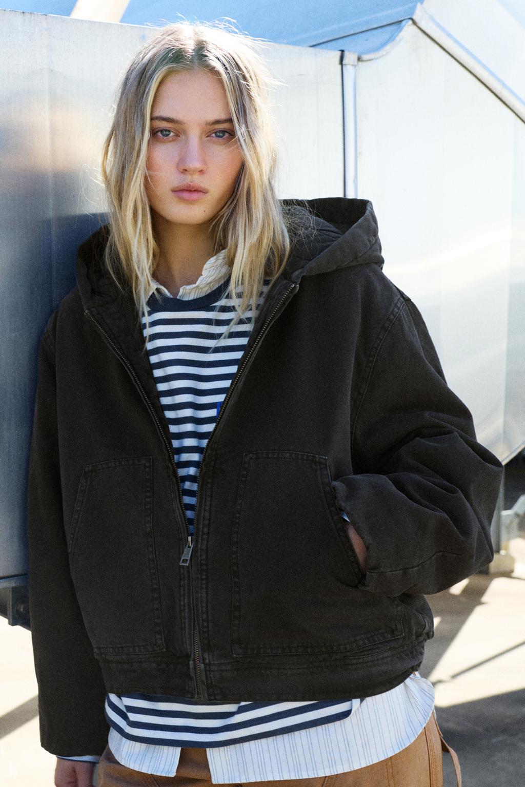 Blouson à capuche zippé pull&bear - Main Image