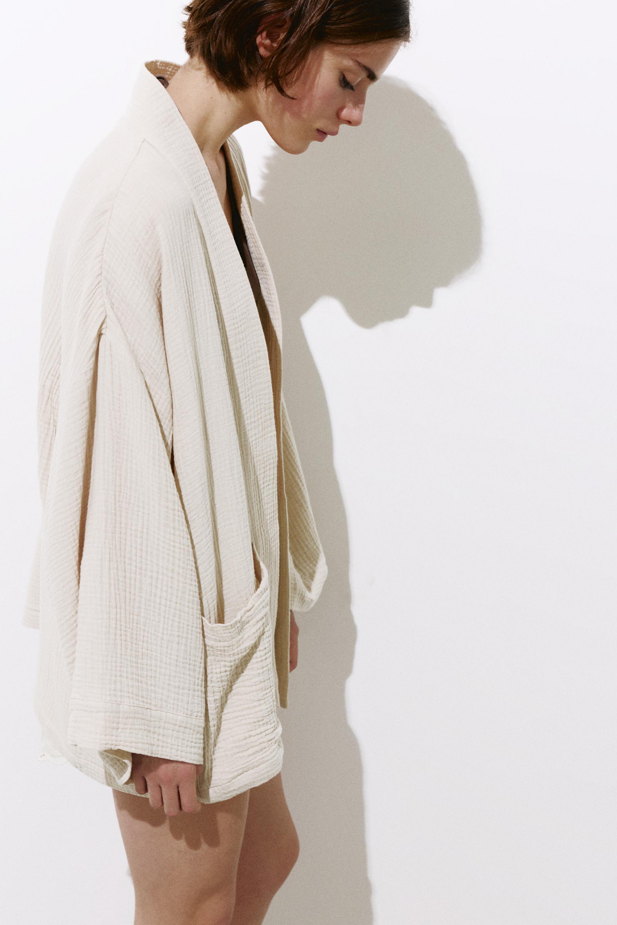 Crepe kimono — Ecru