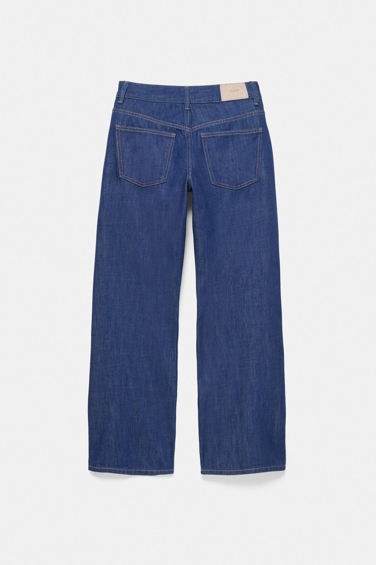 Low-rise straight-leg jeans — Ink blue