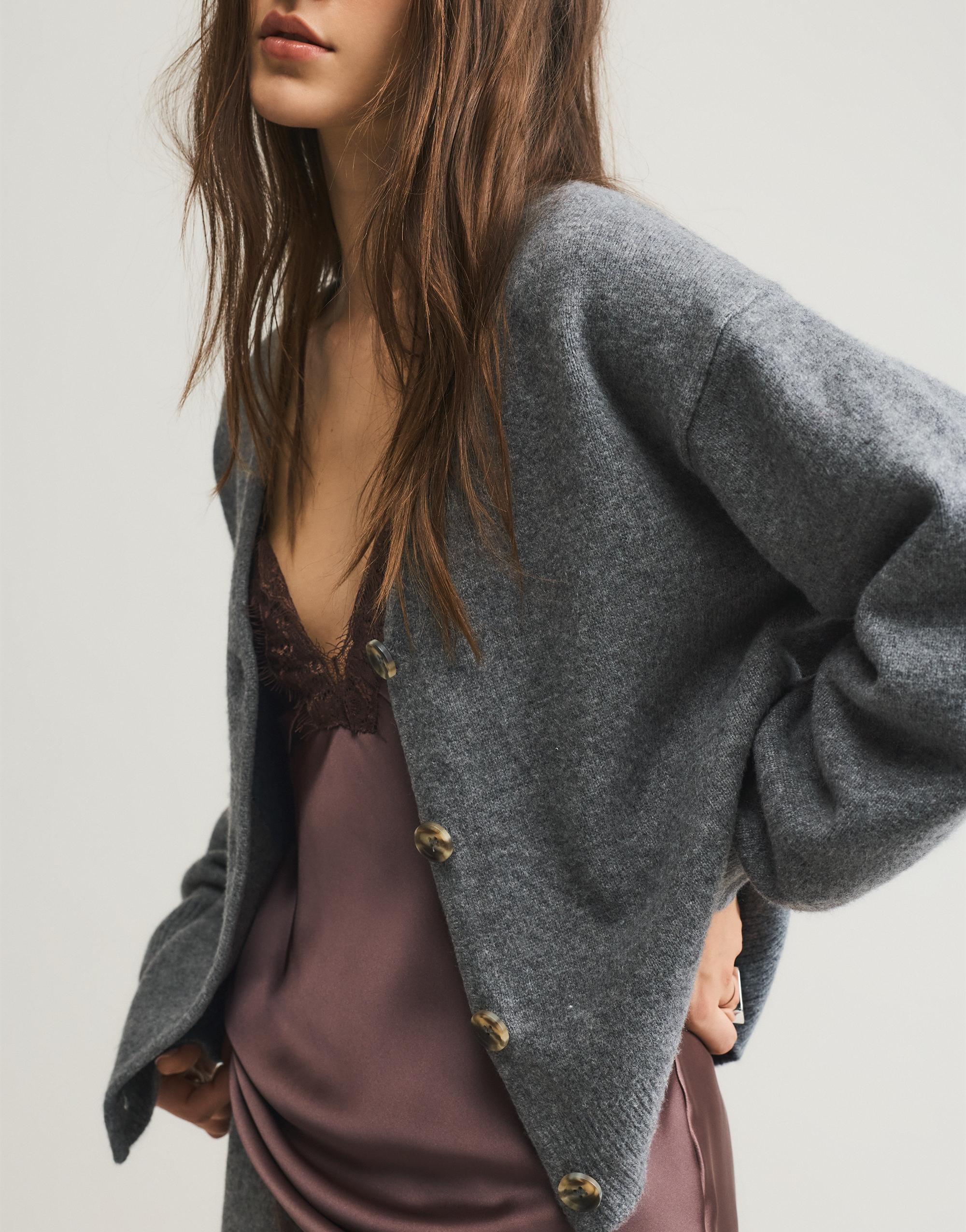 Soft örgü hırka - Görsel 11