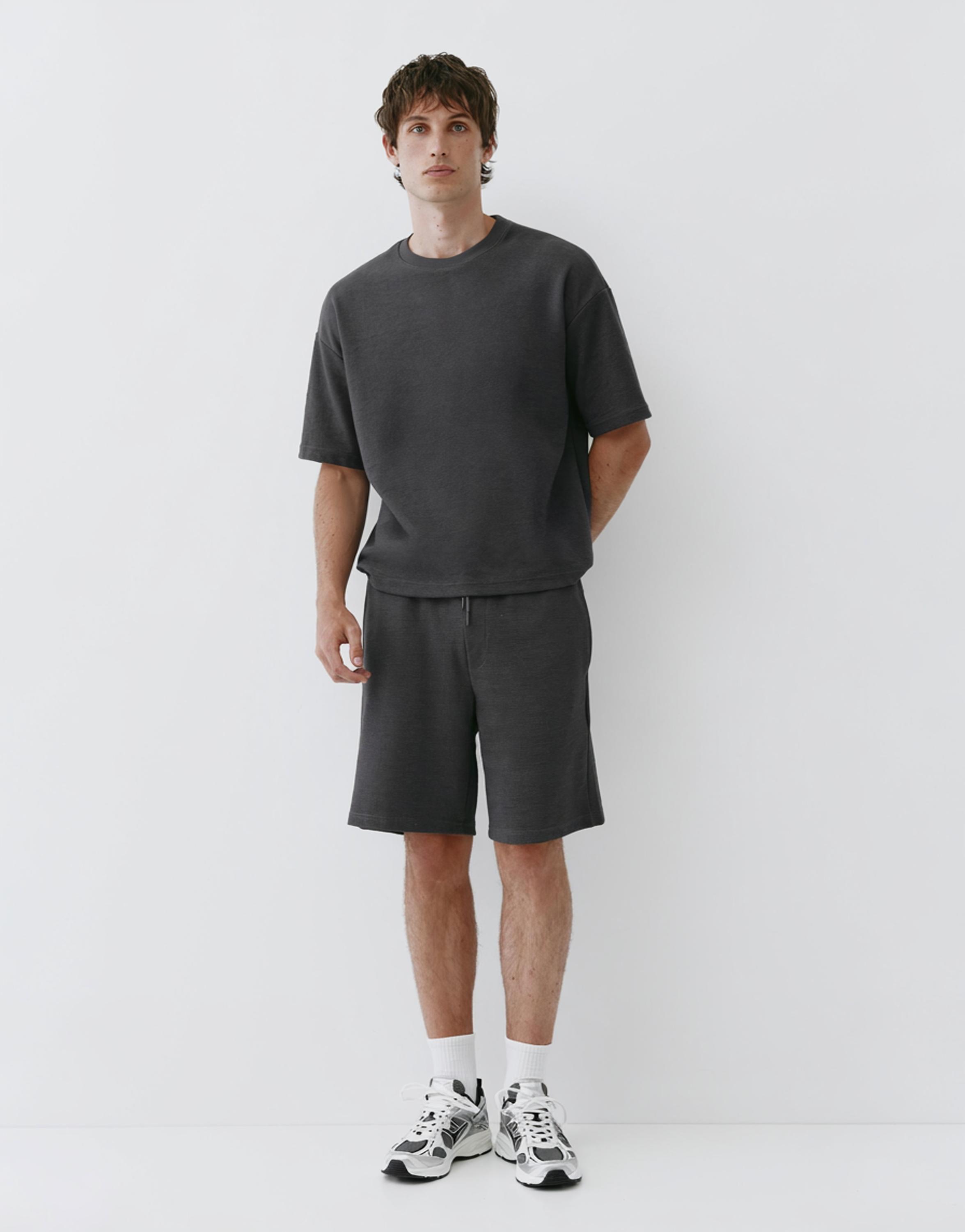 Relaxed fit Bermuda shorts — Anthracite grey