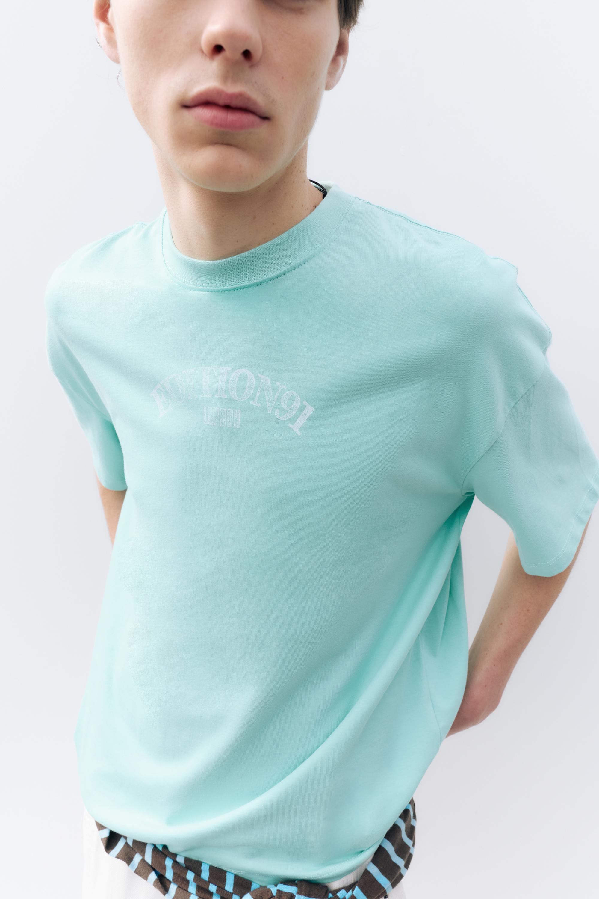 STWD boxy T-shirt — Turquoise