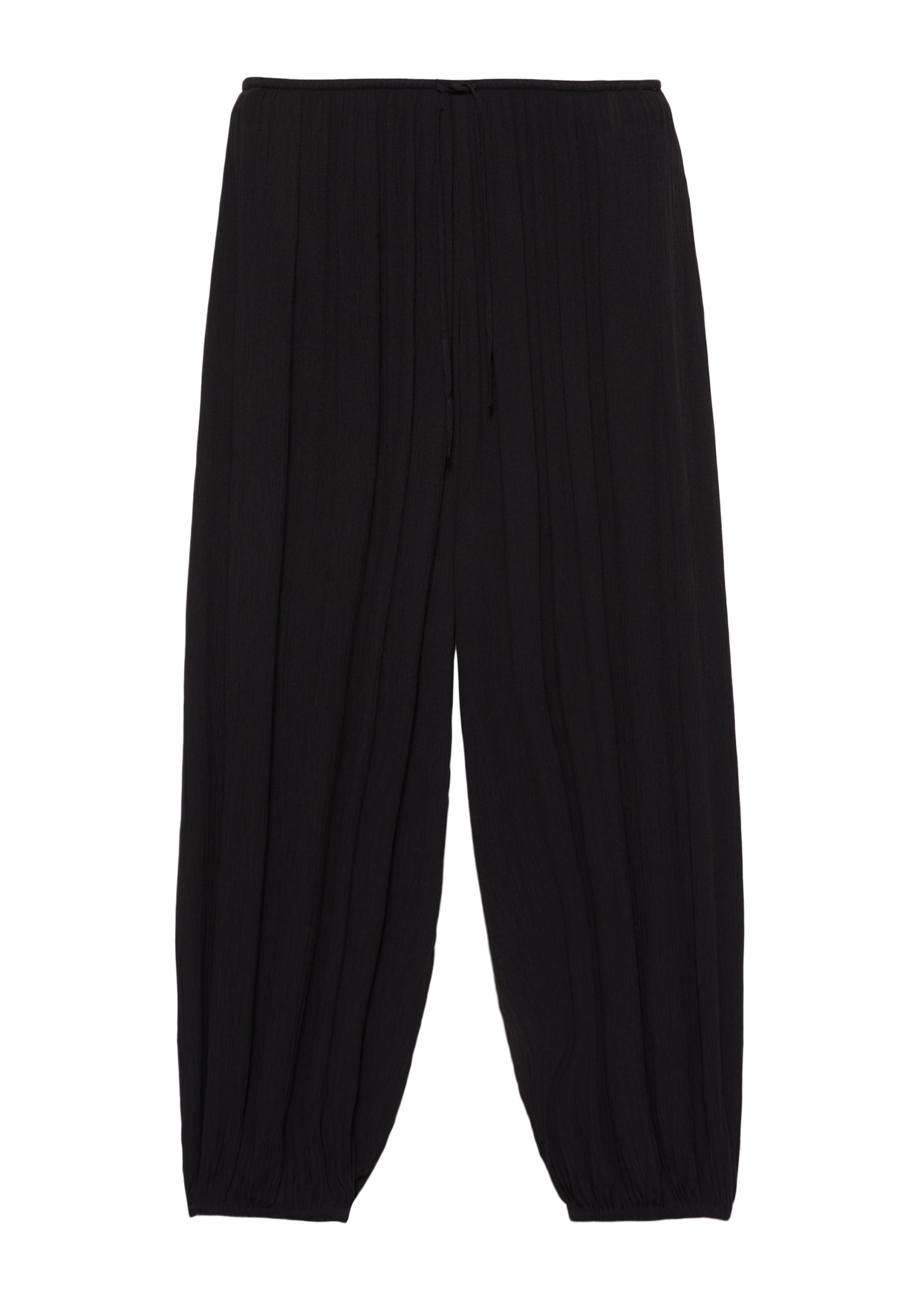 Sarouel crepe trousers — Black