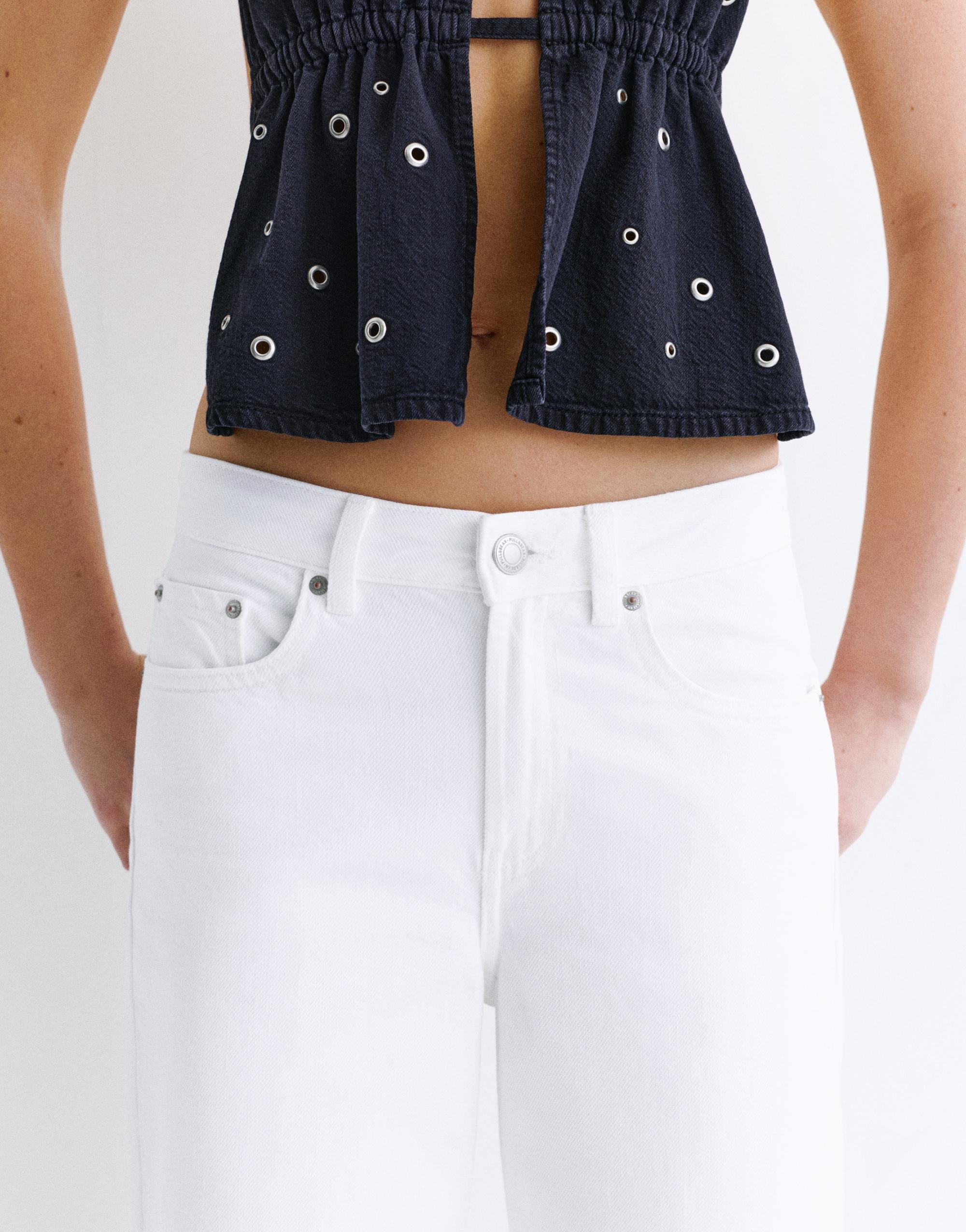 Oversize baggy jeans — White-t