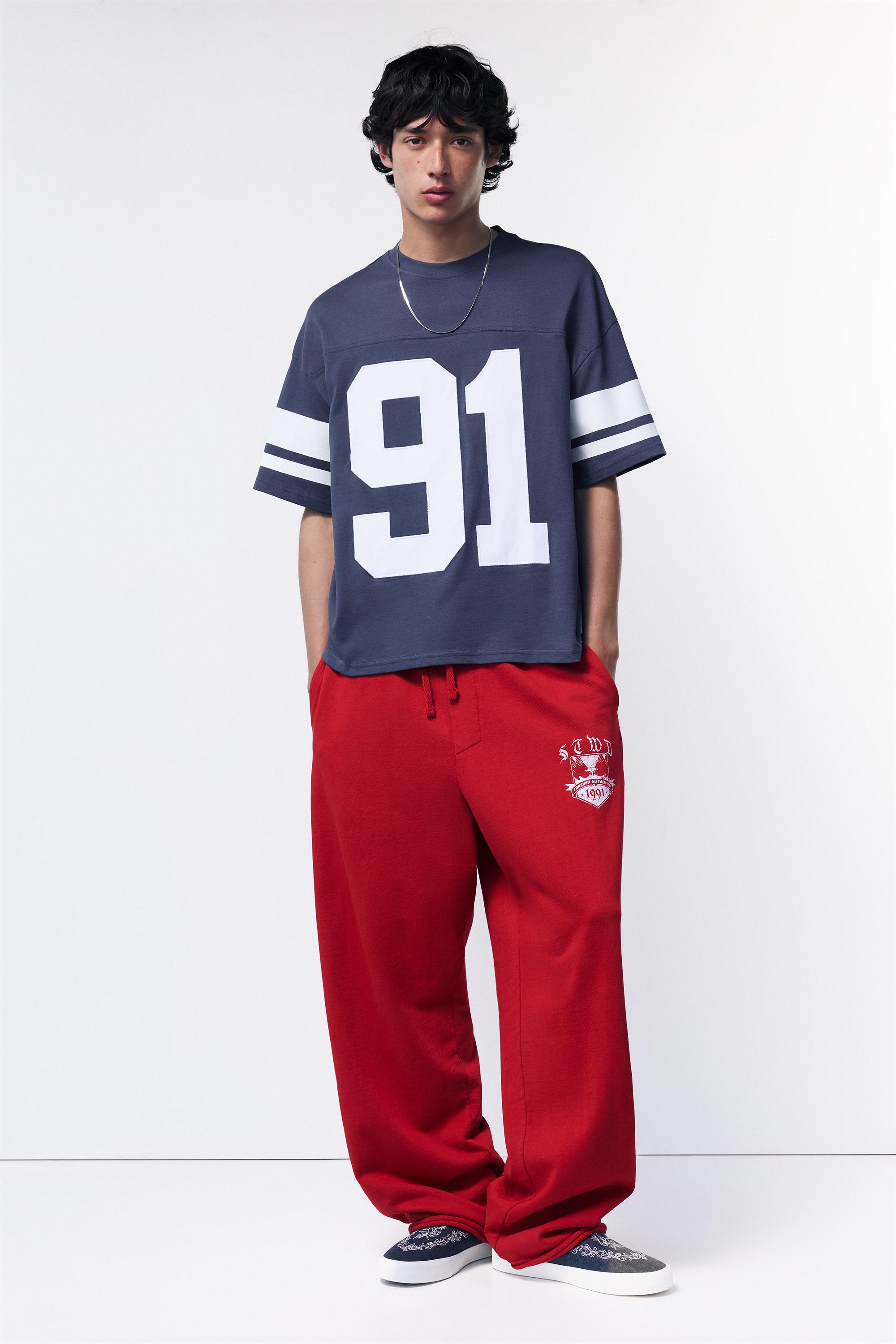 STWD varsity tracksuit trousers — Red